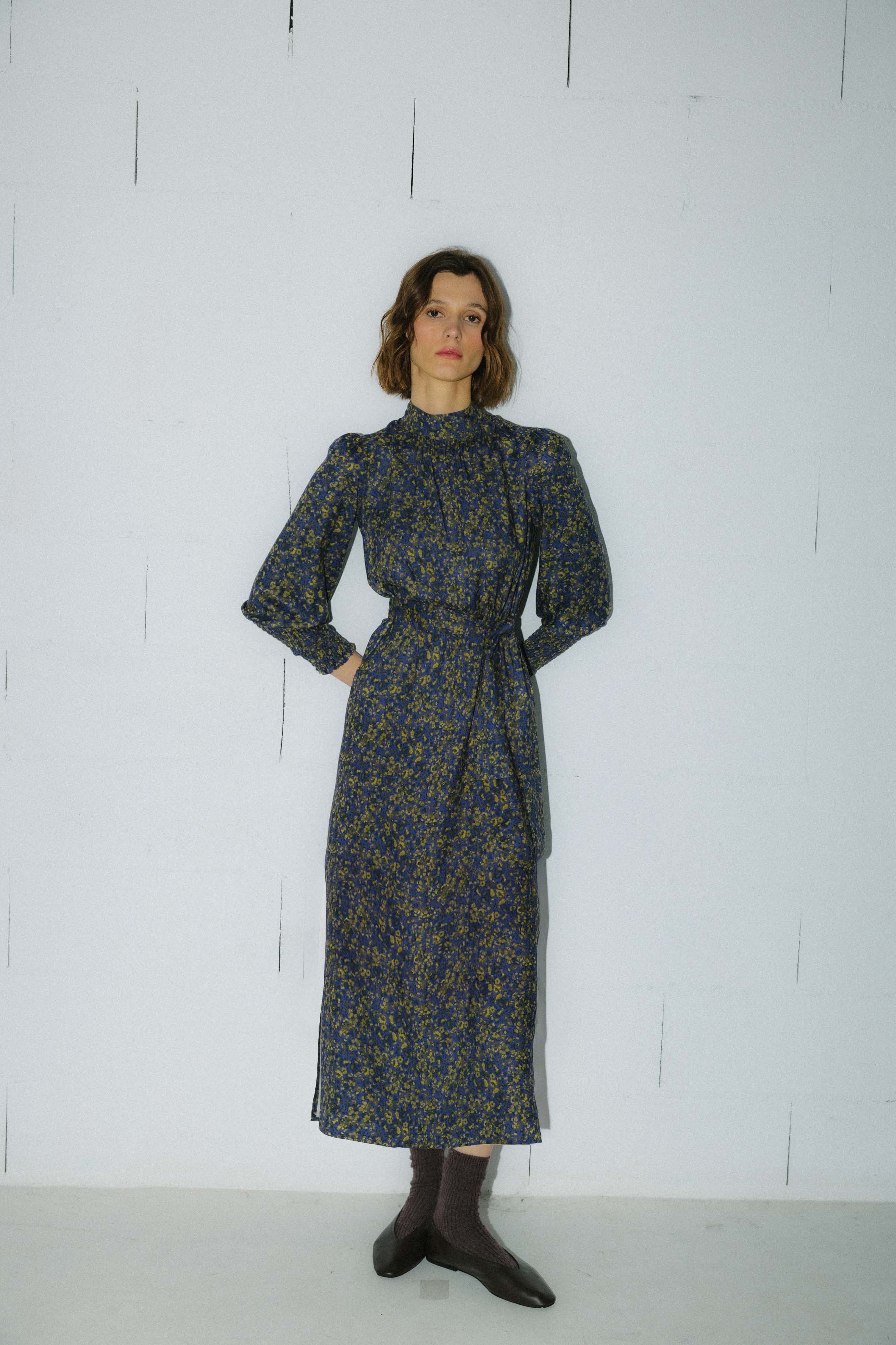 Vestido manga larga mini flower KOGUE