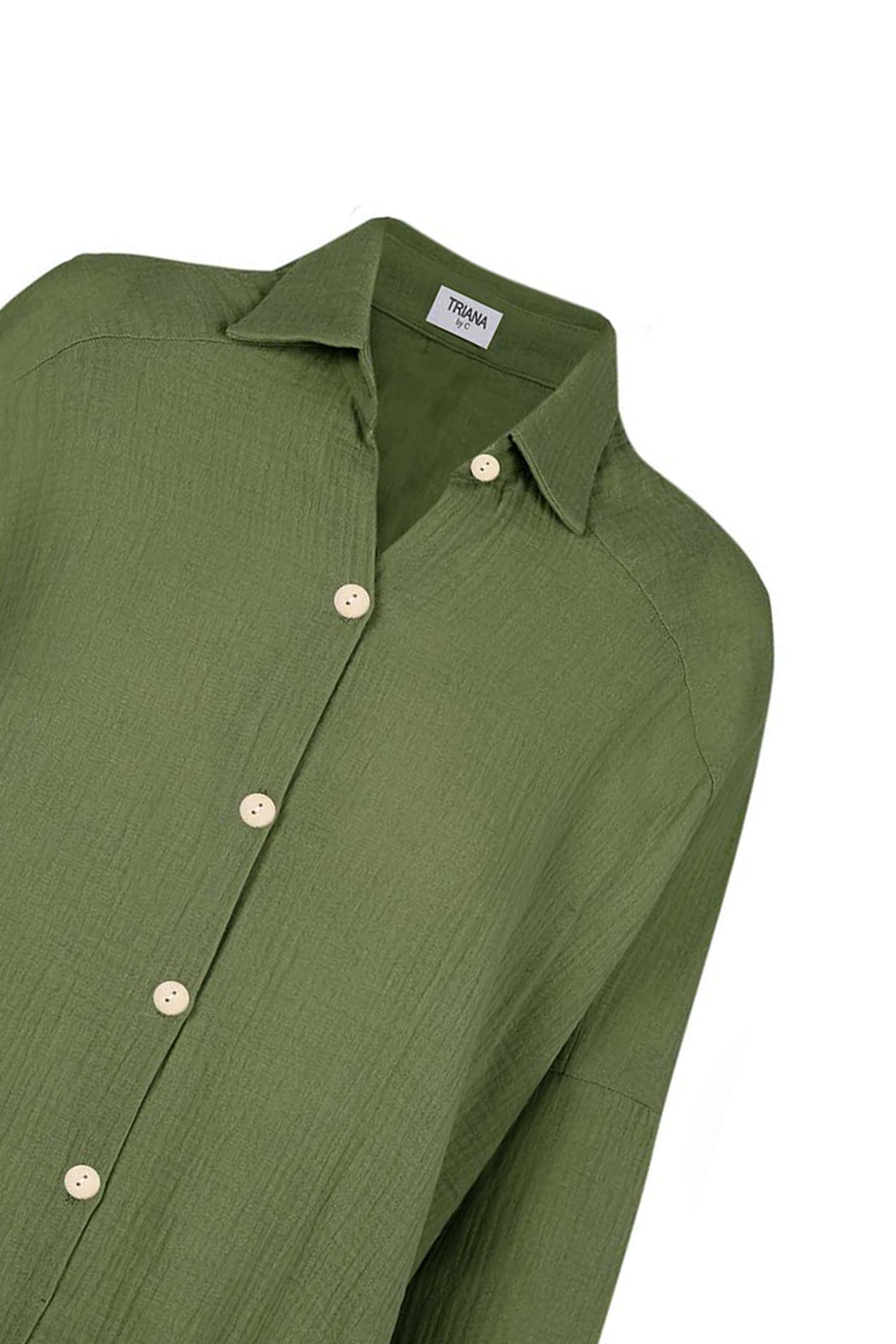 Khaki green STAR blouse