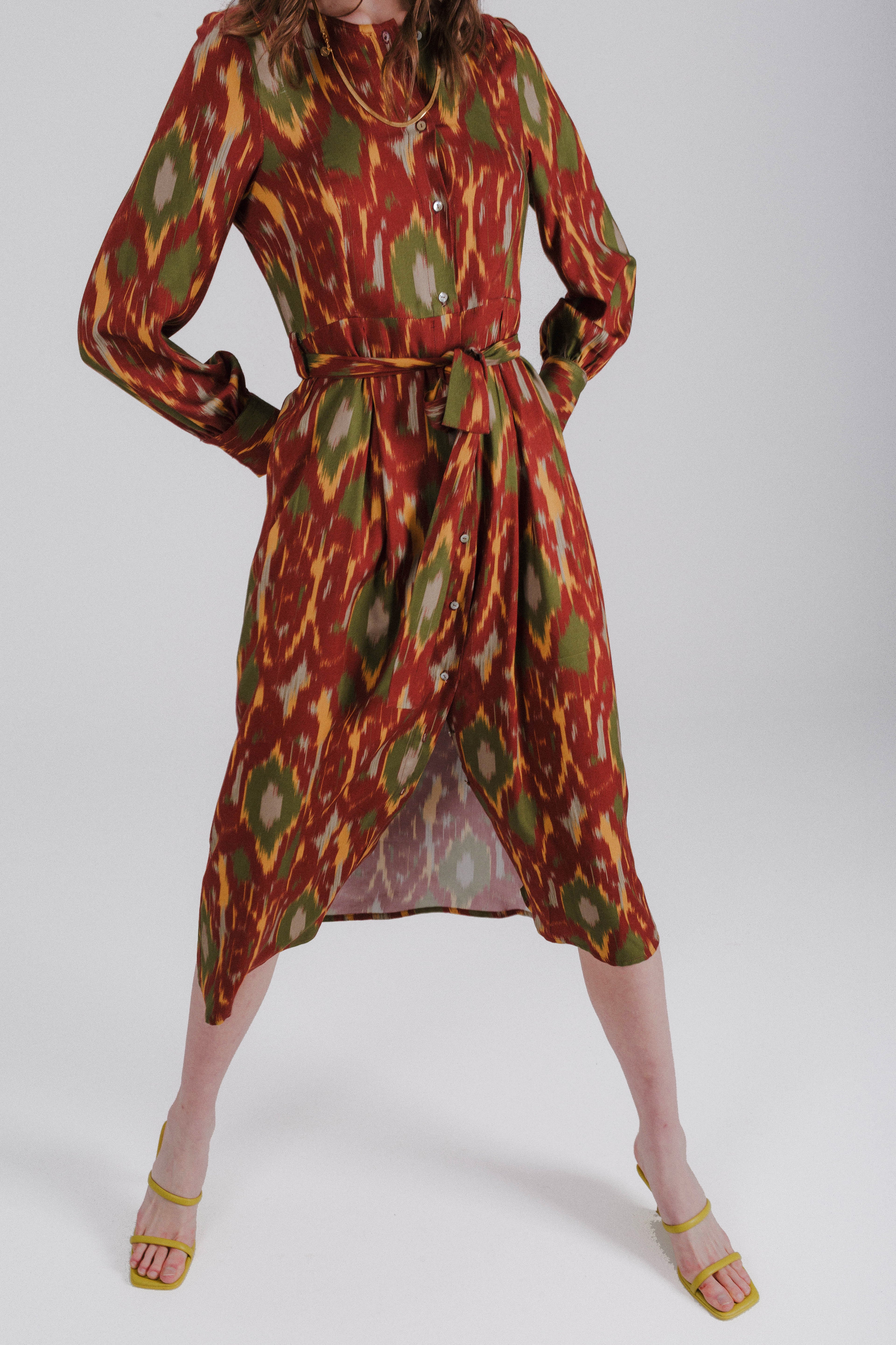 Vestido MACAEL ABSTRACT PRINT