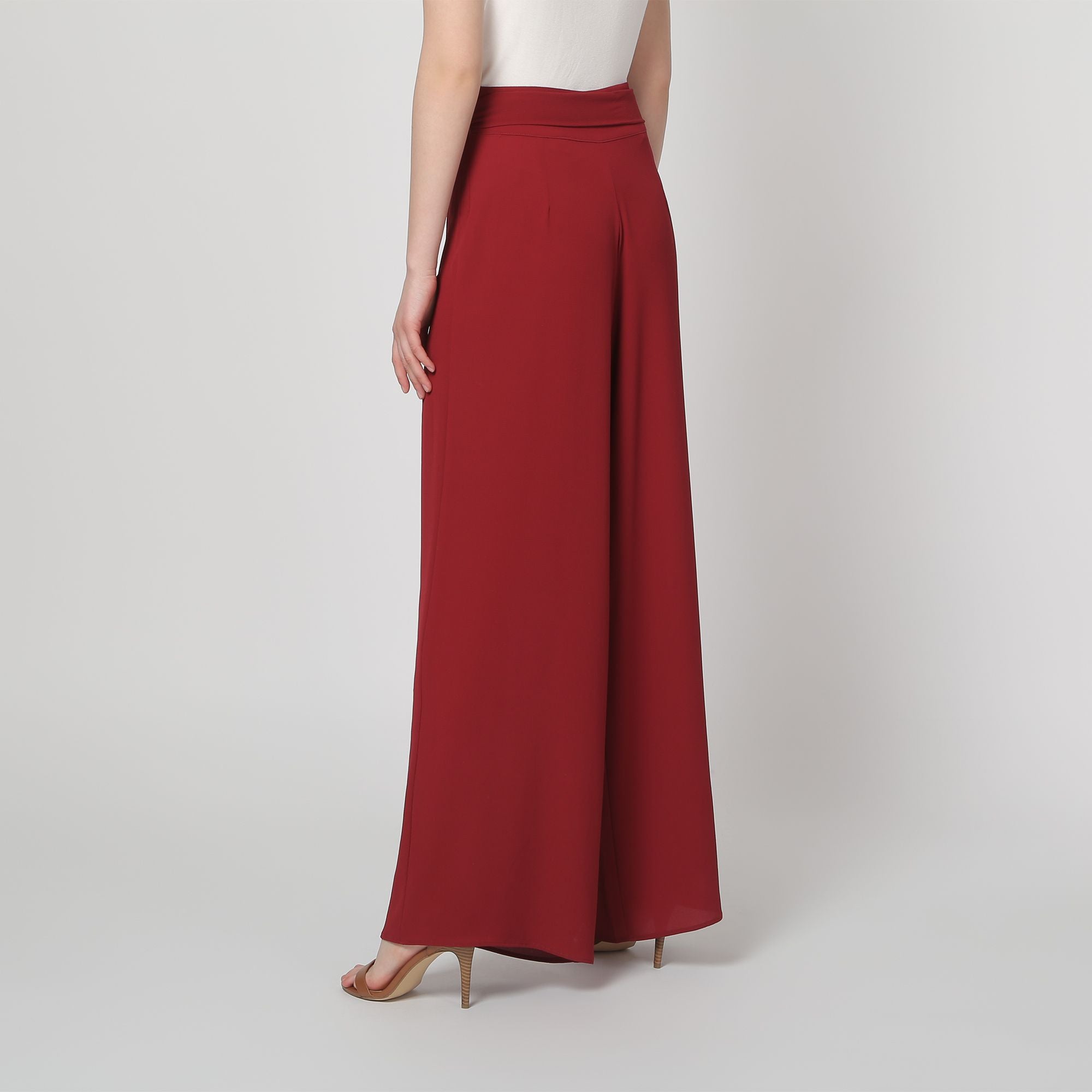 Burgundy palazzo pants