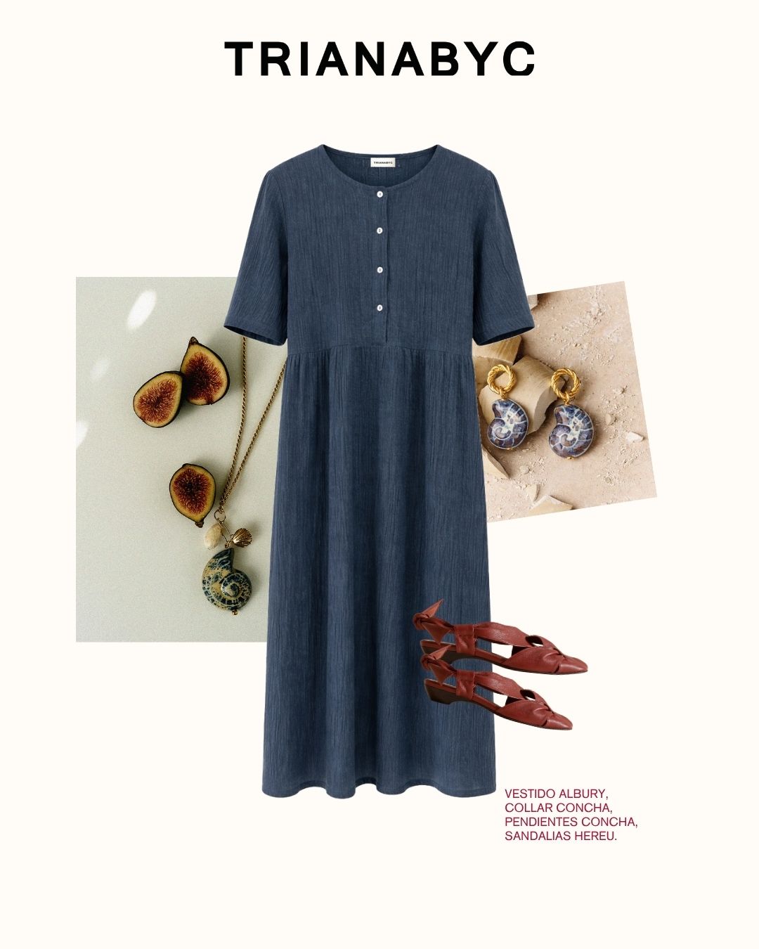 Vestido albury navy