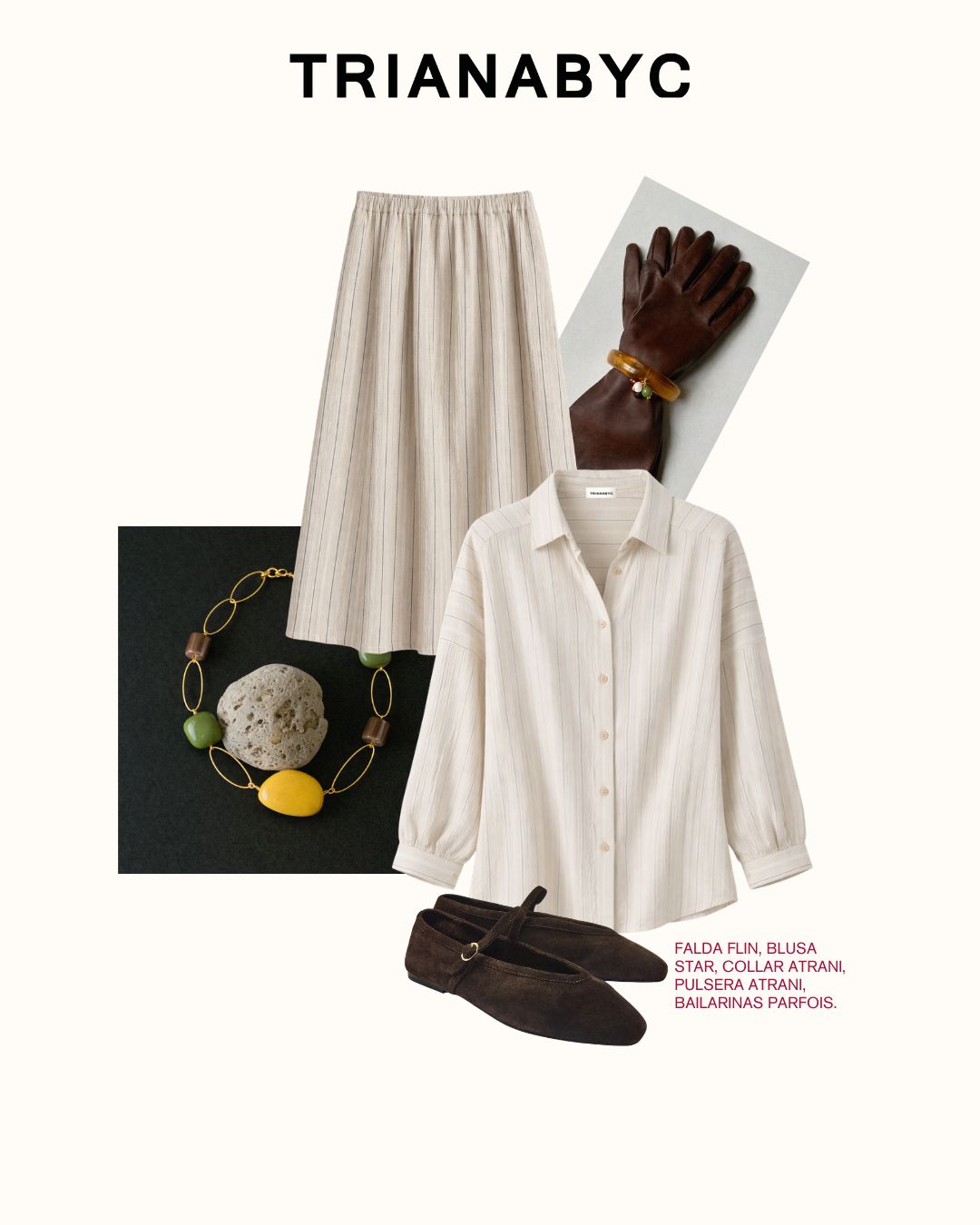 FALDA FLIN RAYA BEIGE
