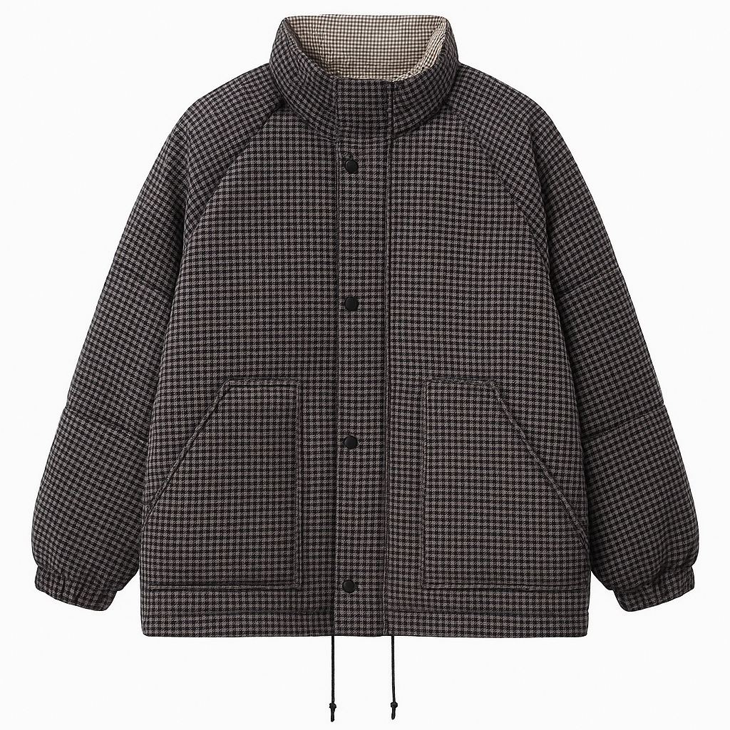 ABRIGO FUJI ACOLCHADO cuadros vichy