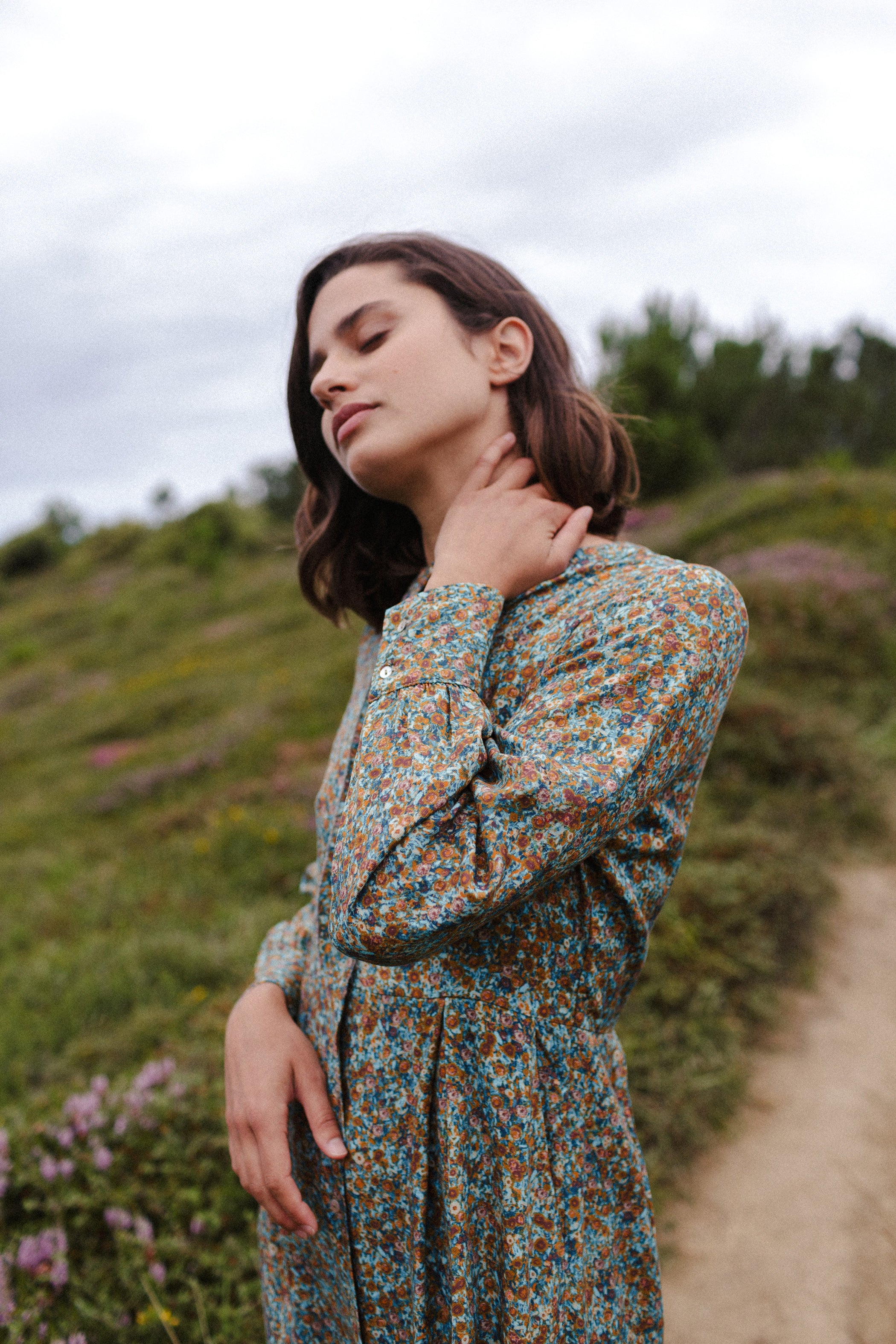 Vestido OTAWA flor AZUL