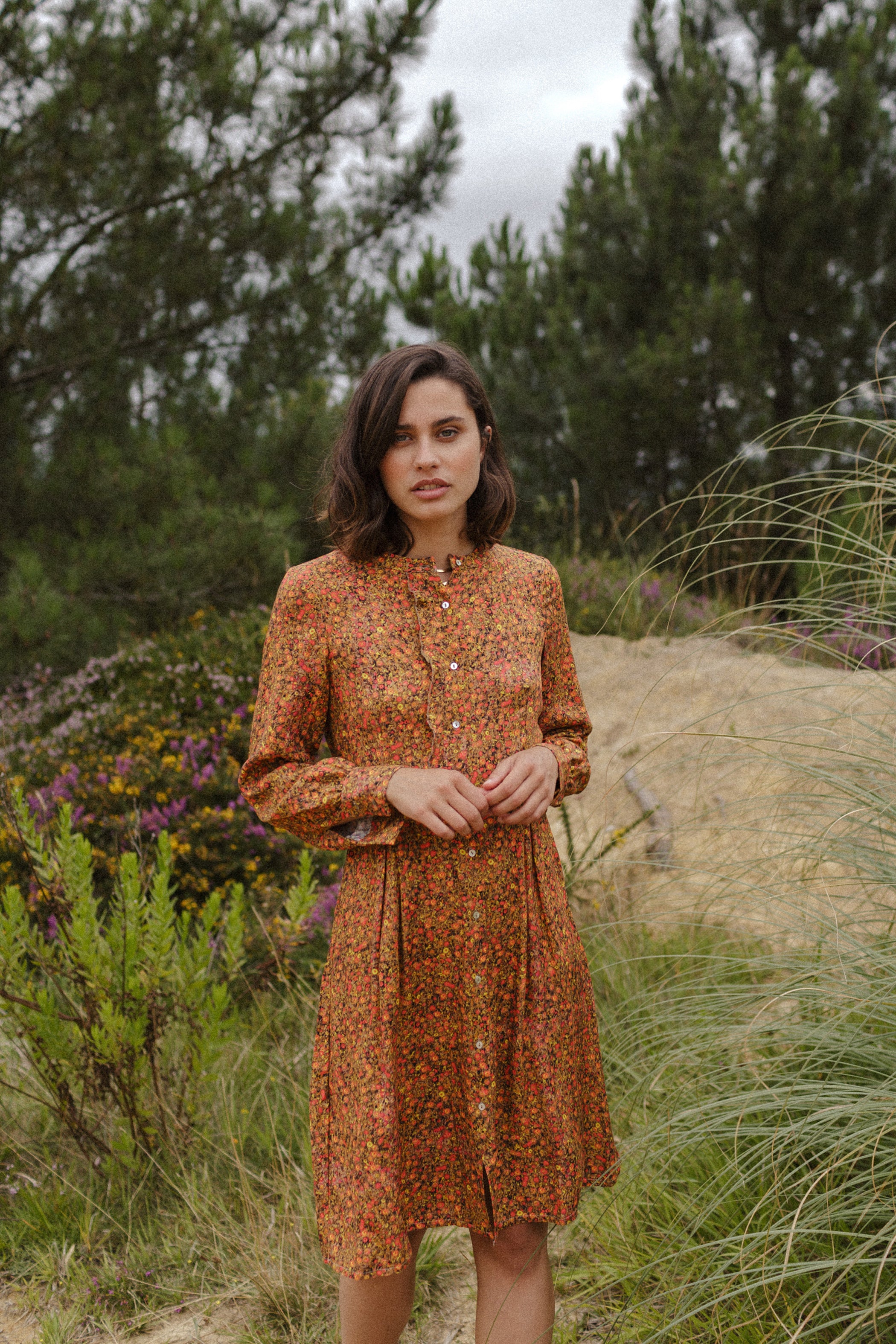 Vestido OTAWA flor roja