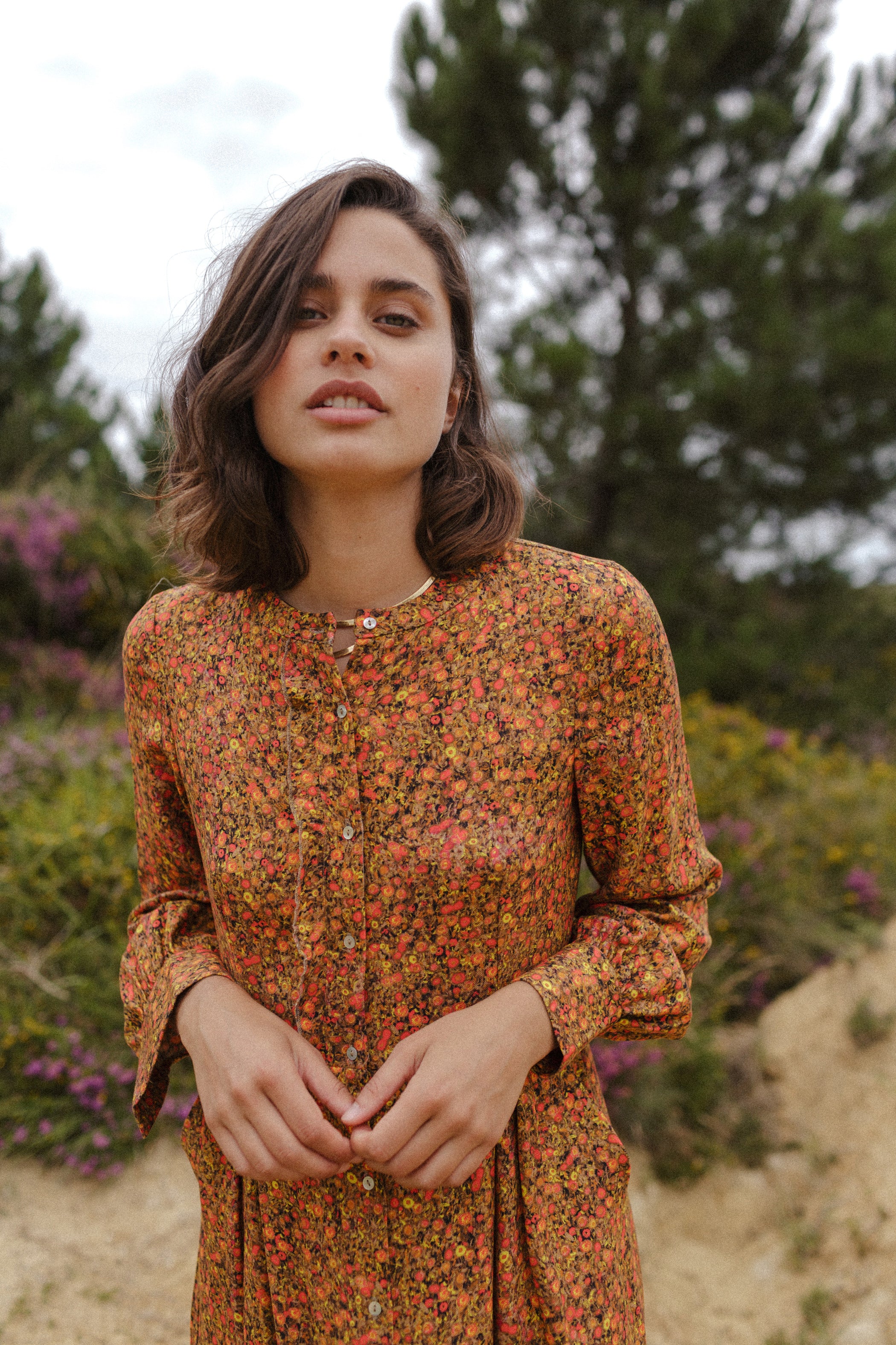 Vestido OTAWA flor roja