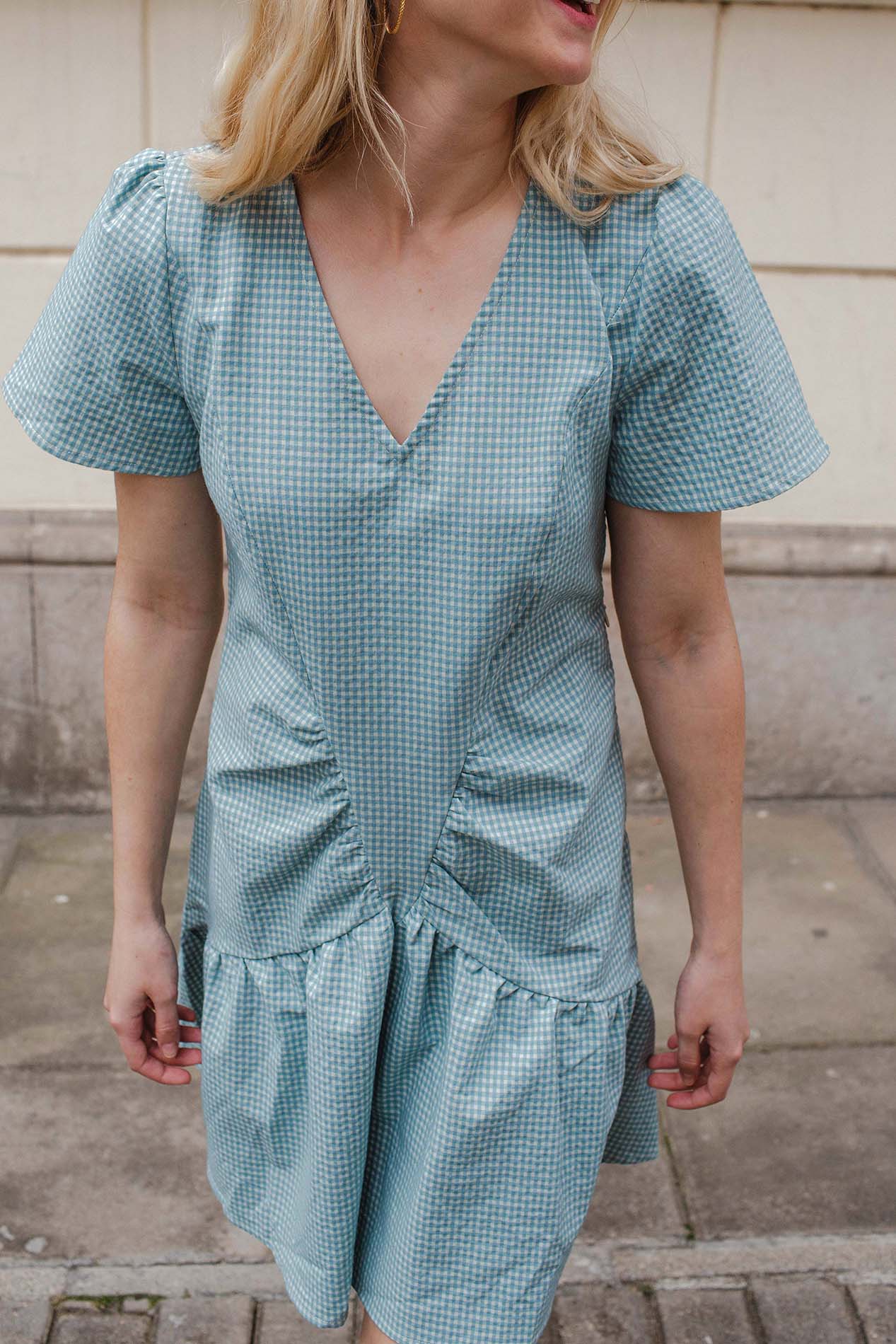PALMA blue gingham dress