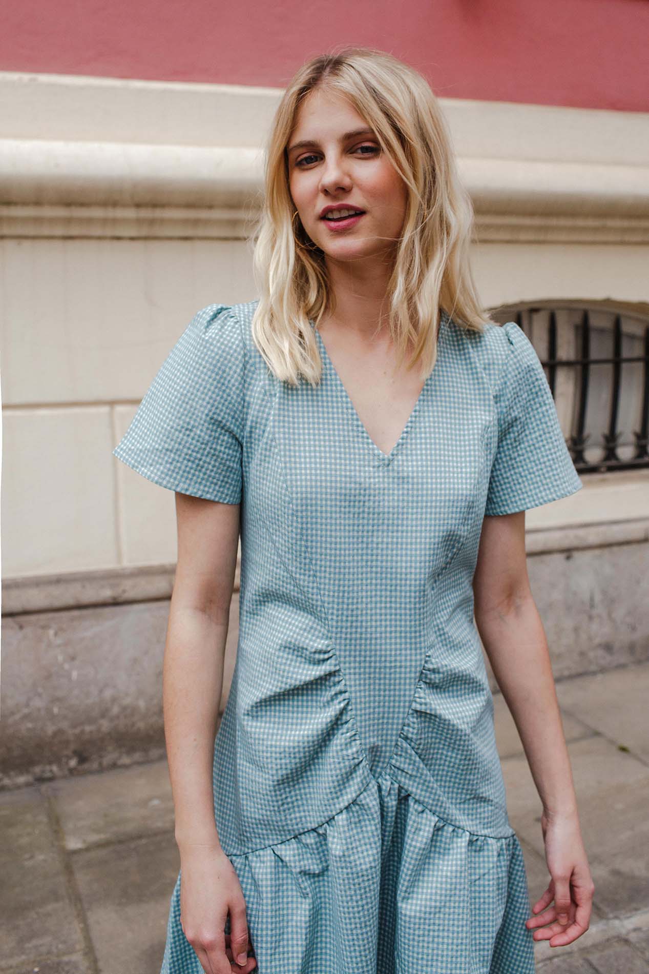 PALMA blue gingham dress