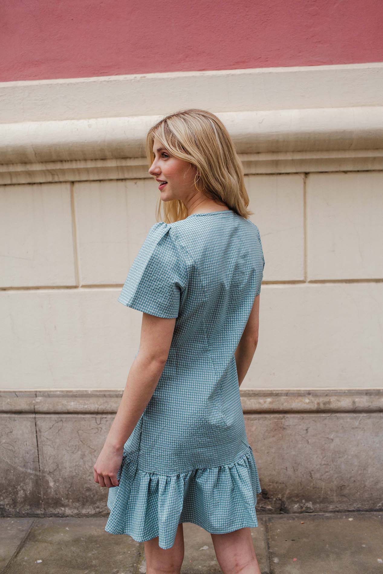 PALMA blue gingham dress