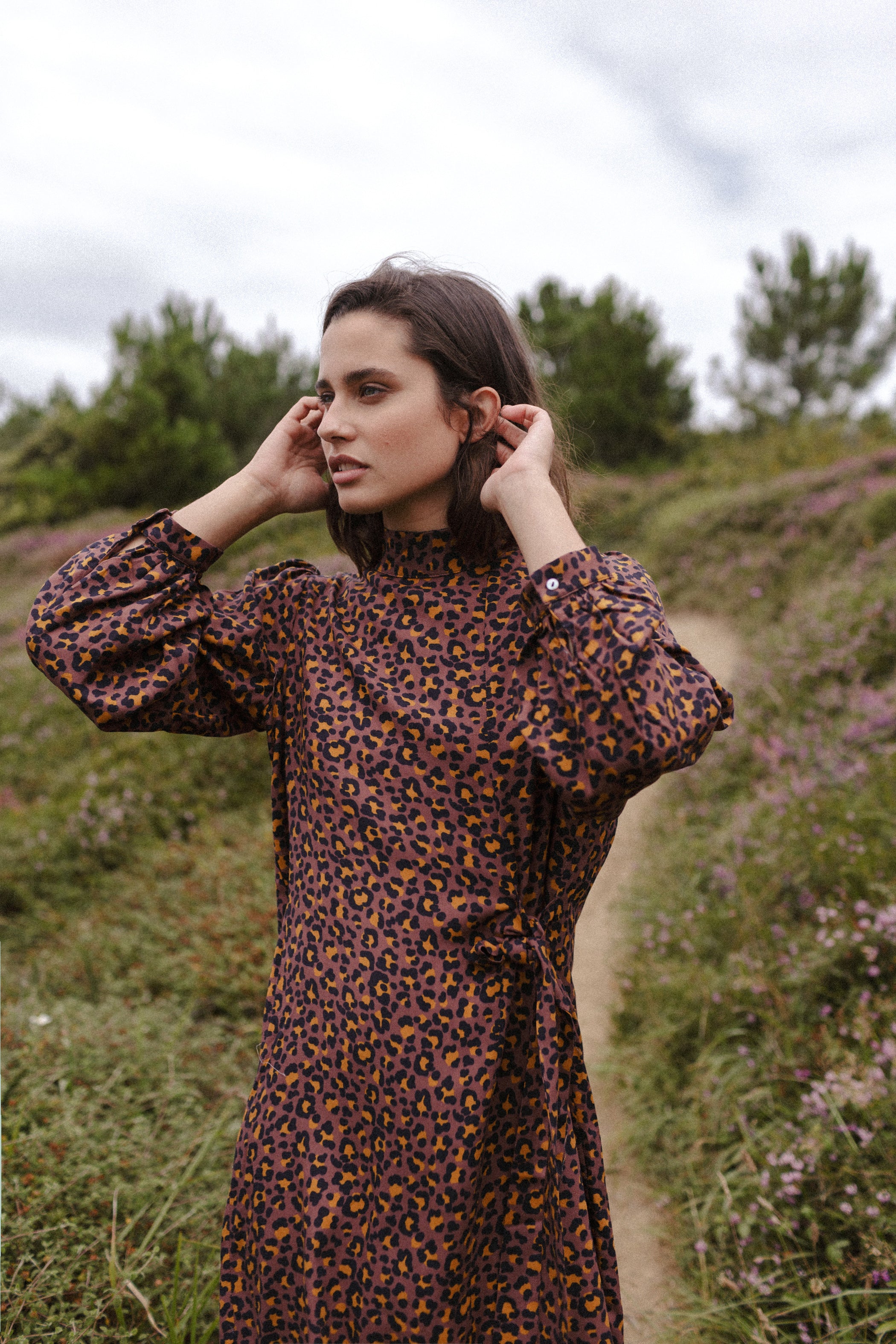 Vestido LAVAL ANIMAL PRINT chocolate