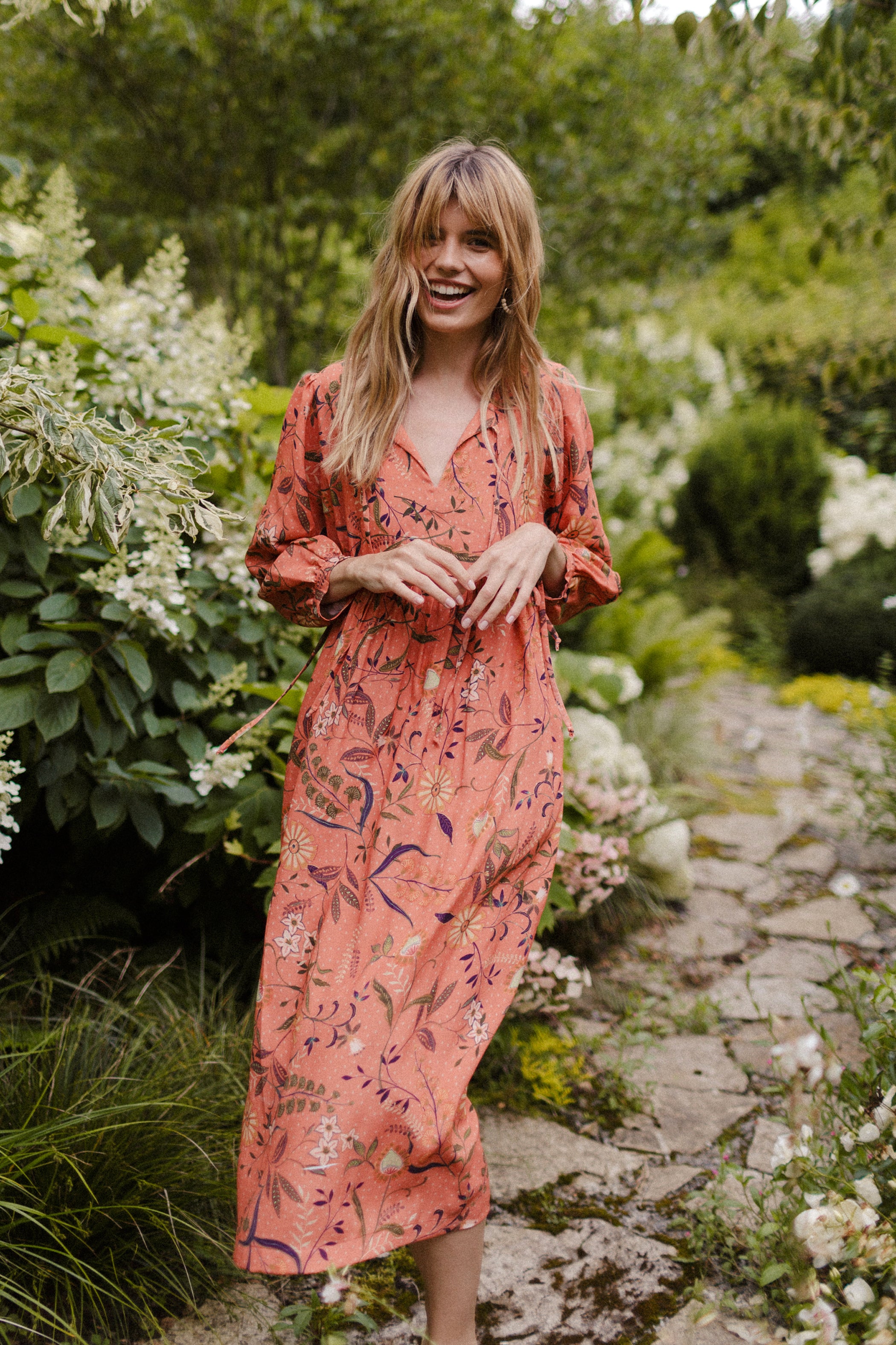 DURAN green dots dress
