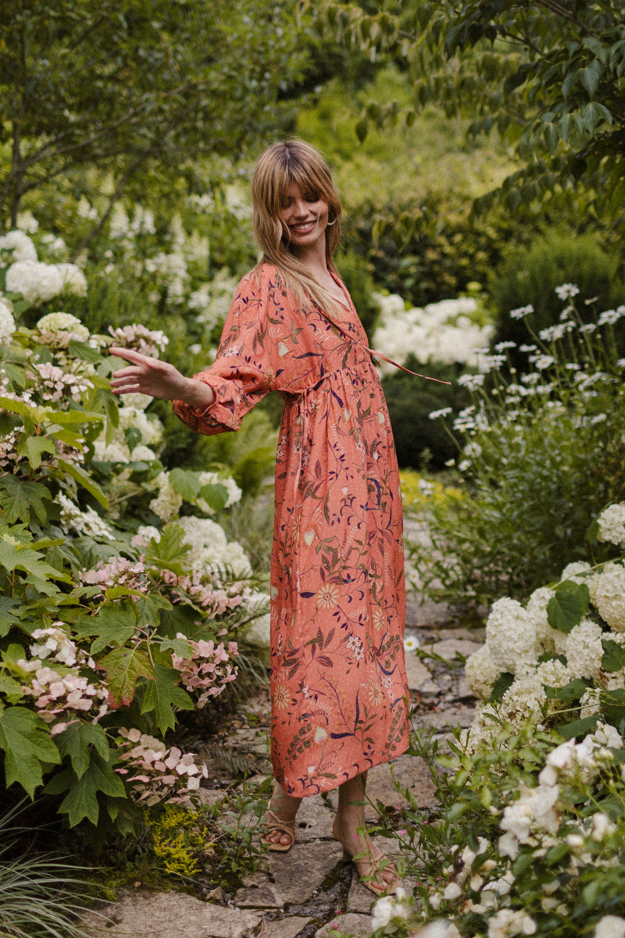 DURAN green dots dress