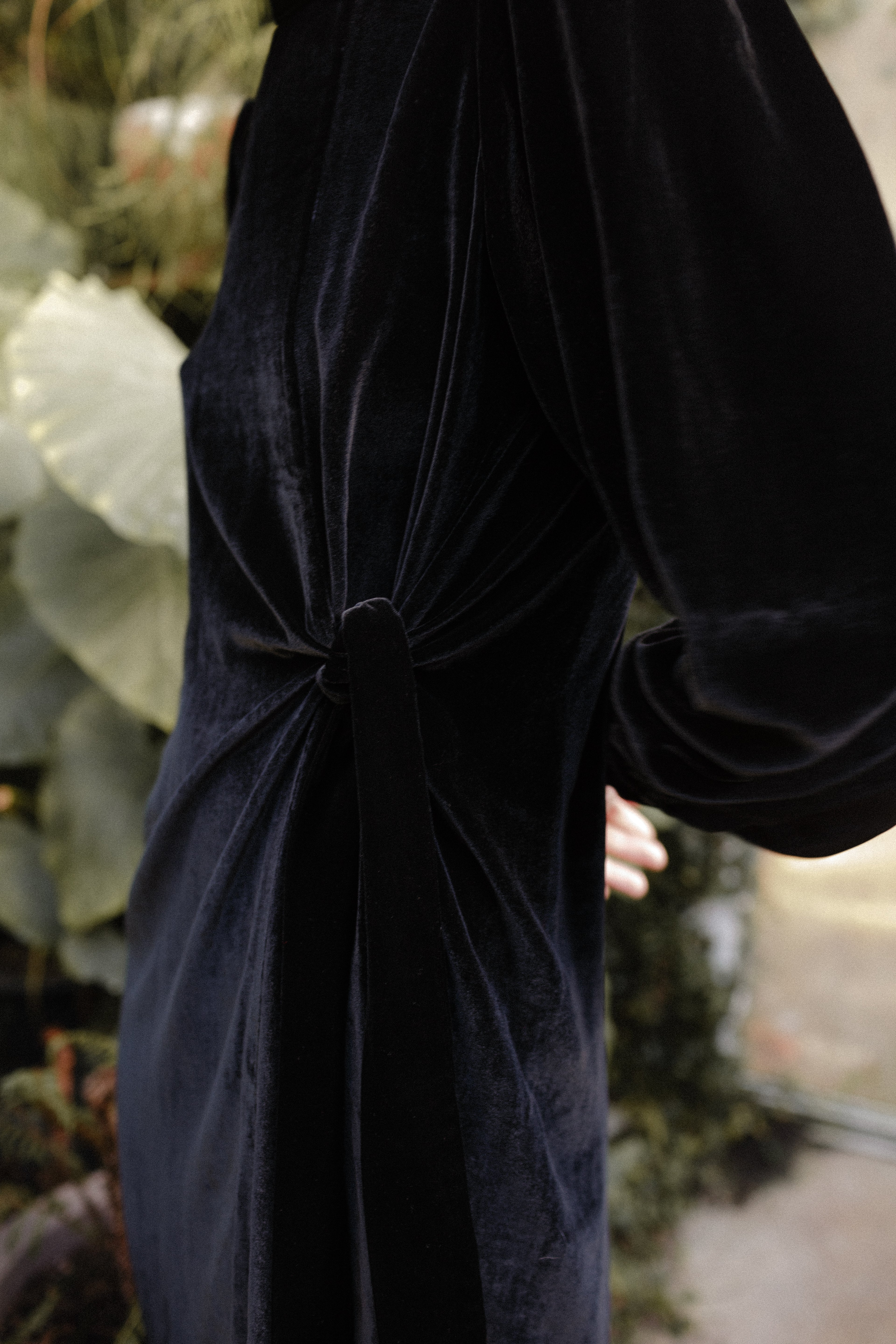 Vestido LAVAL terciopelo seda negro