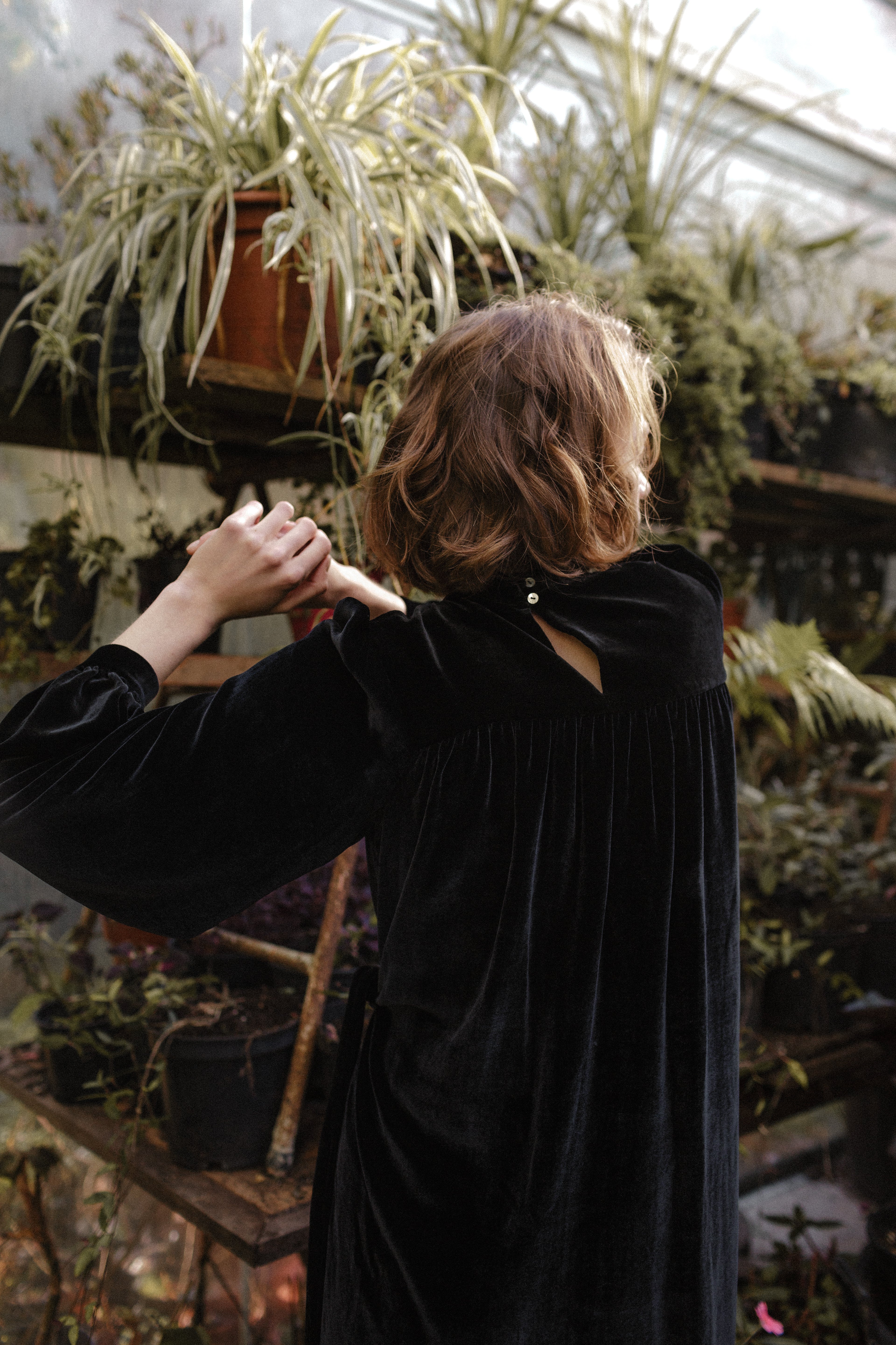 Vestido LAVAL terciopelo seda negro