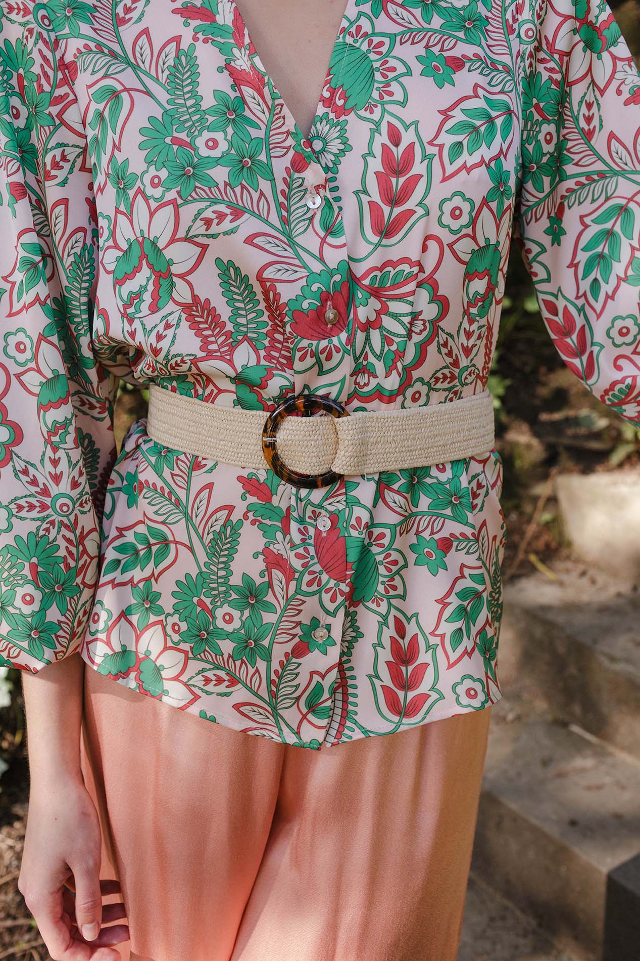 Chemisier imprimé WALNUT rose