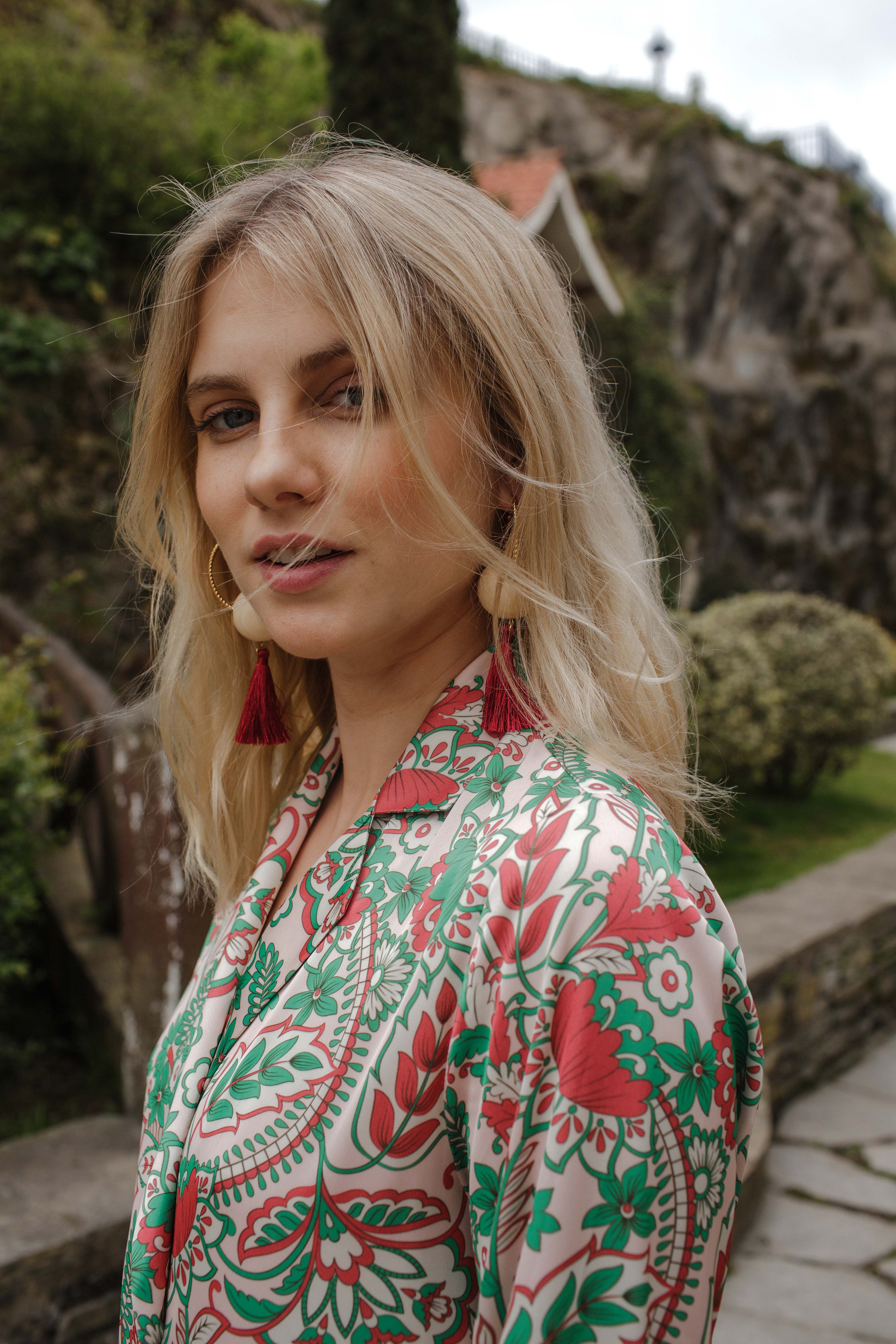 Pink linen BAMBOO dress coat