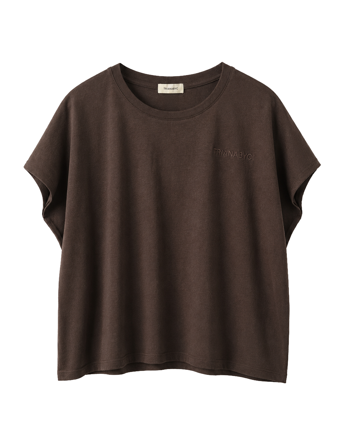 Camiseta chocolate bordado TRIANABYC