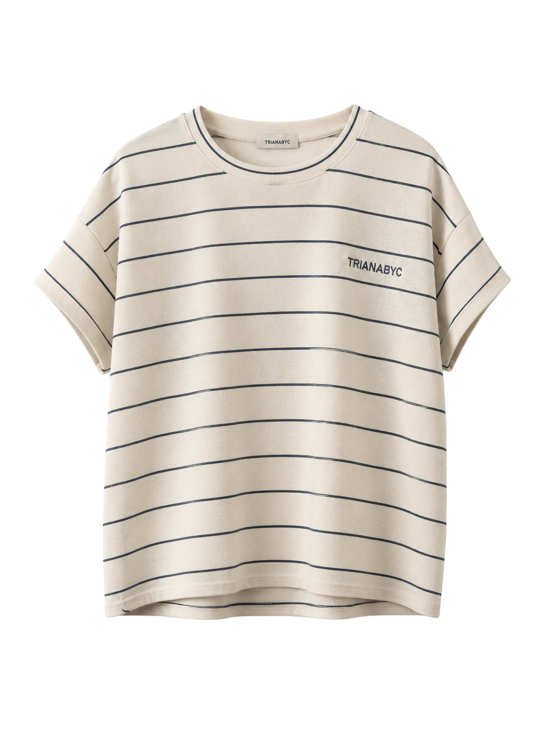 Camiseta rayas manga corta bordado TRIANABYC