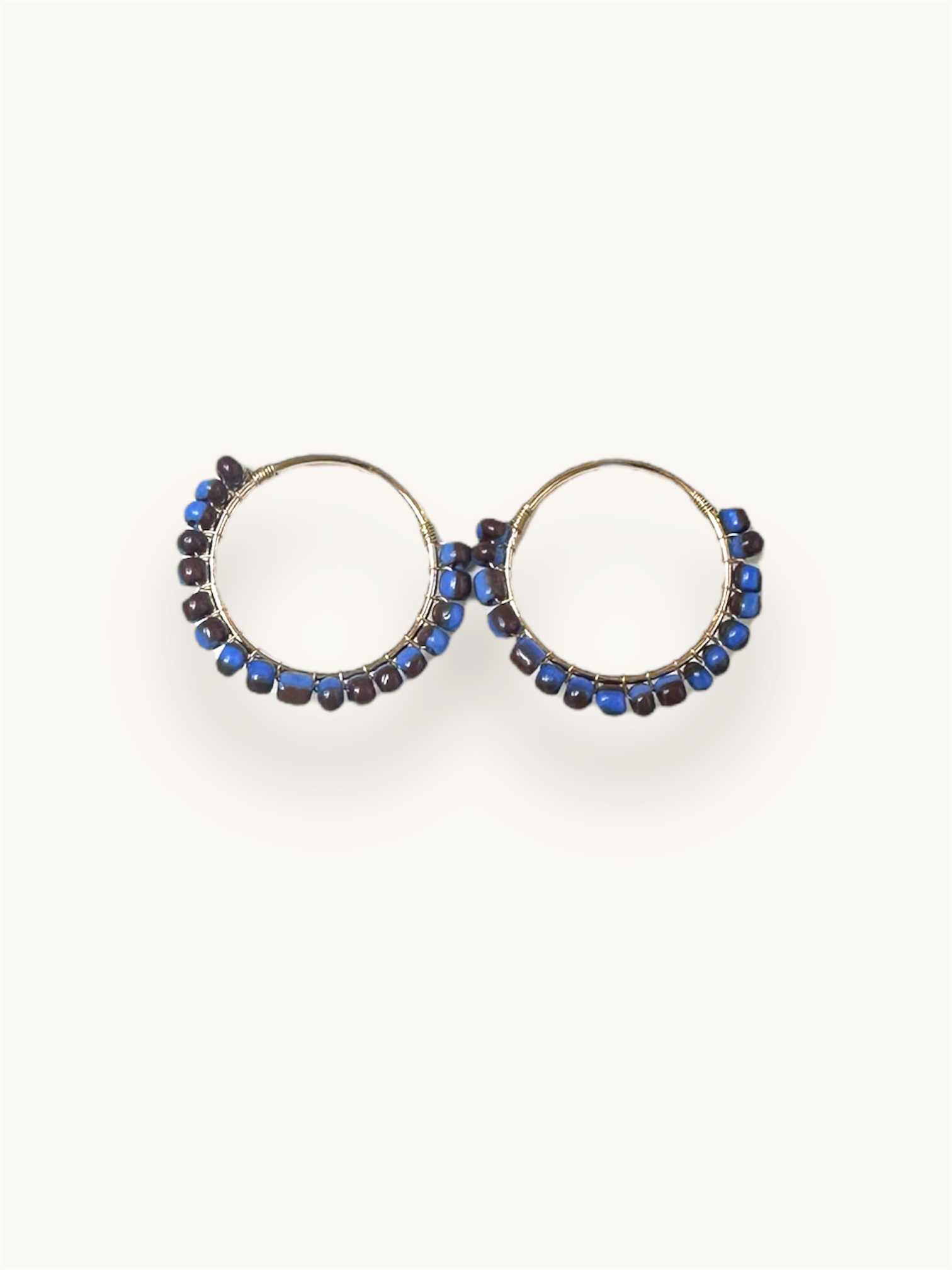 Pendientes yakarta azul chocolate