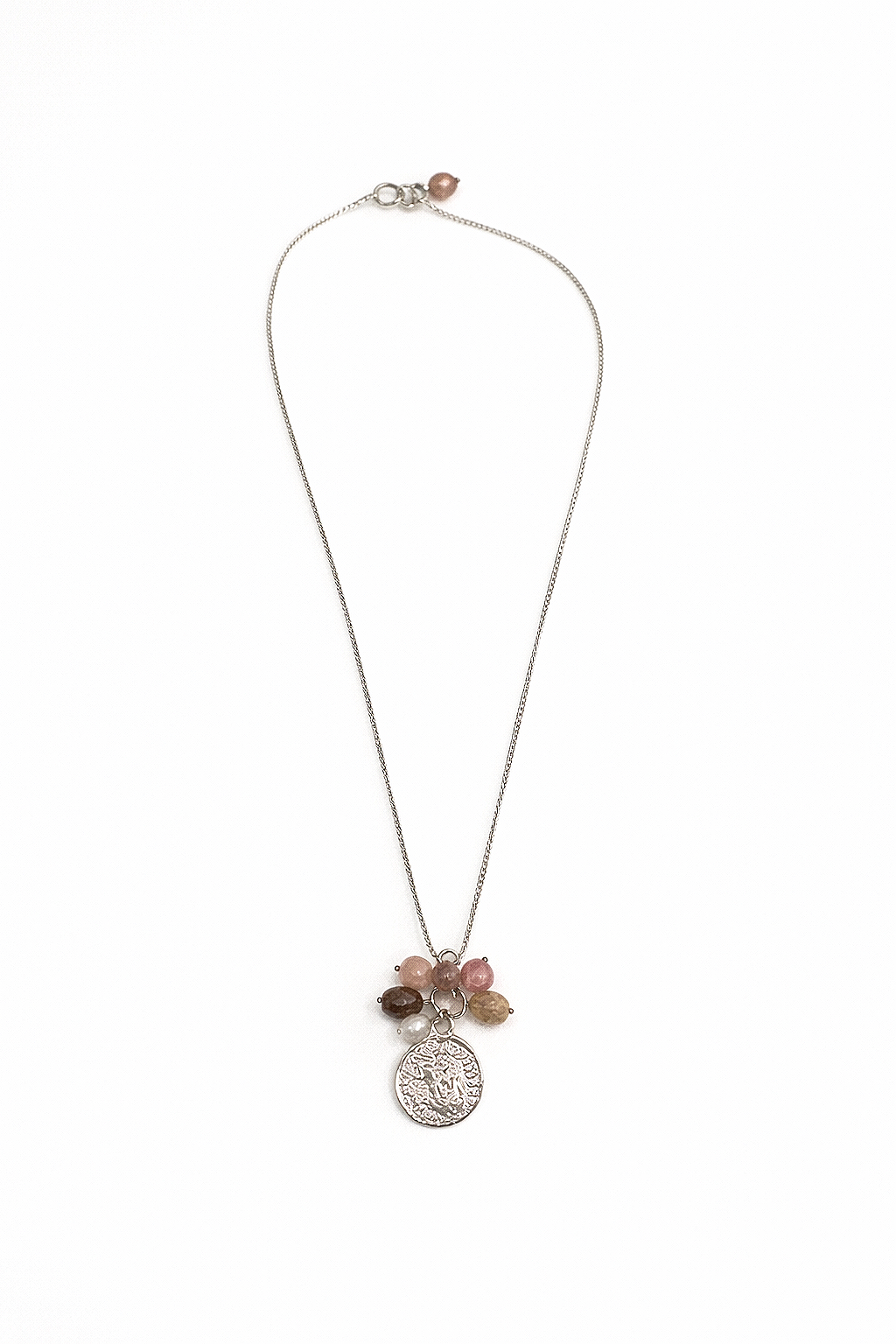 Collar moneda plata perla