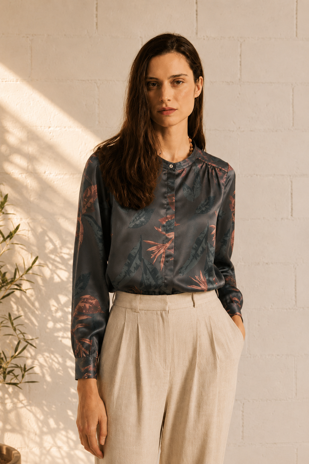 Blusa melbourne Botanic verde