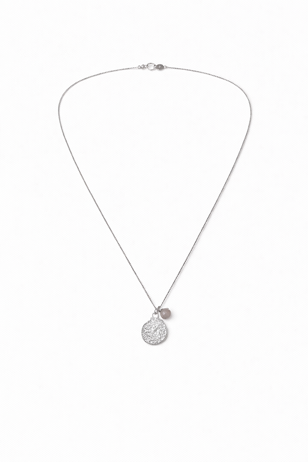 Collar moneda plata ágata