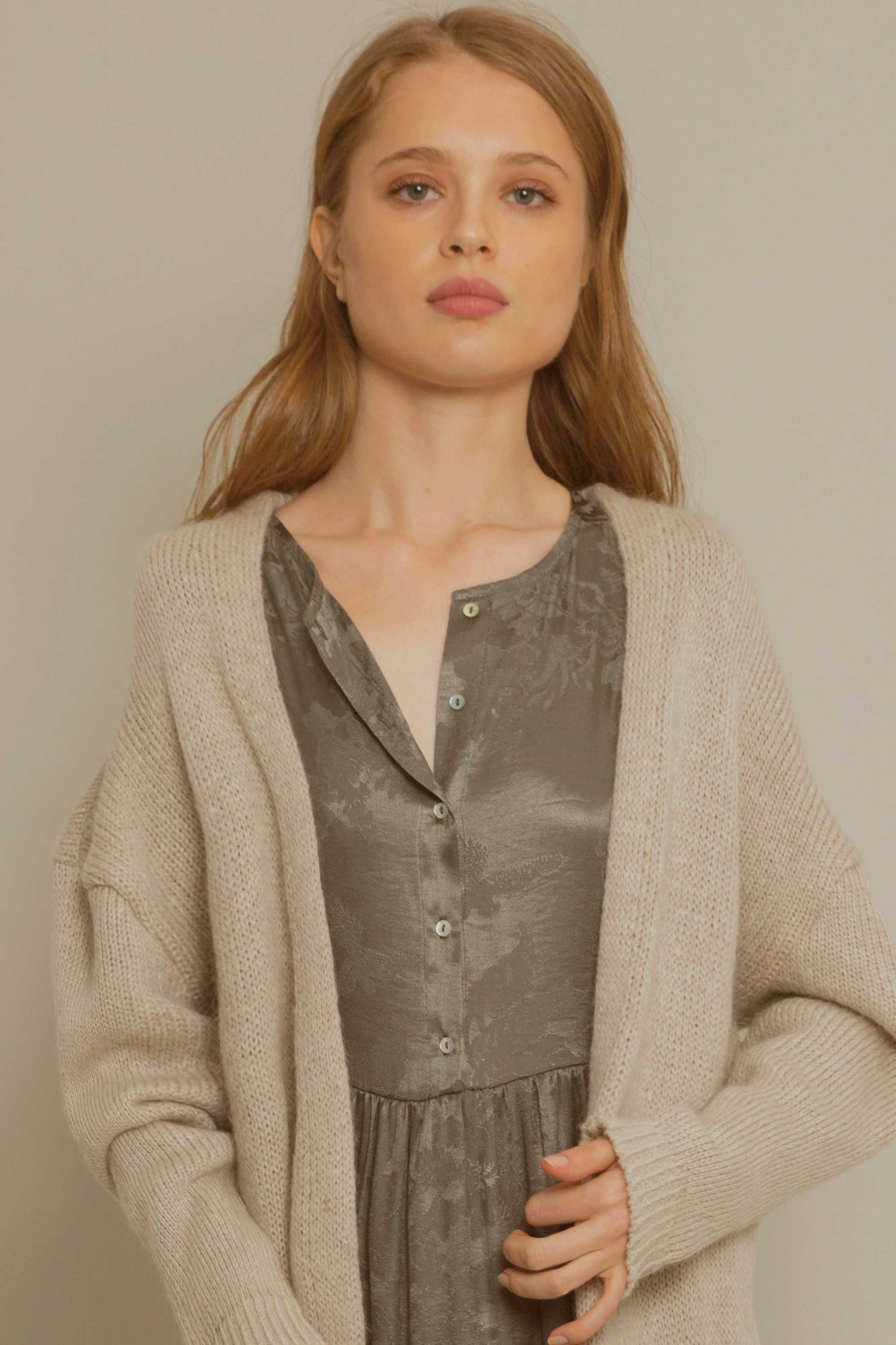 Vestido botonadura verde birds