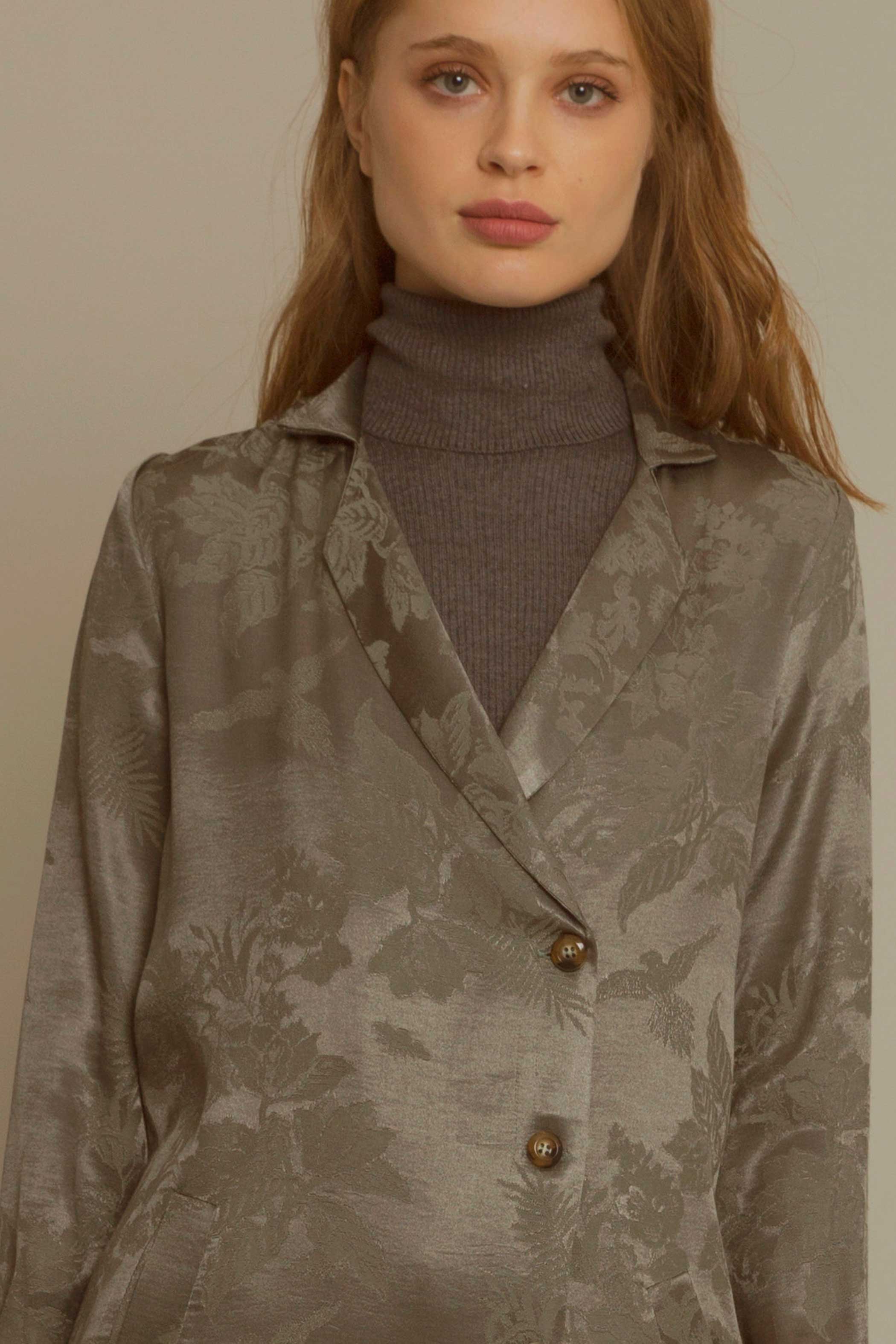 Manteau Robe jacquard VERT