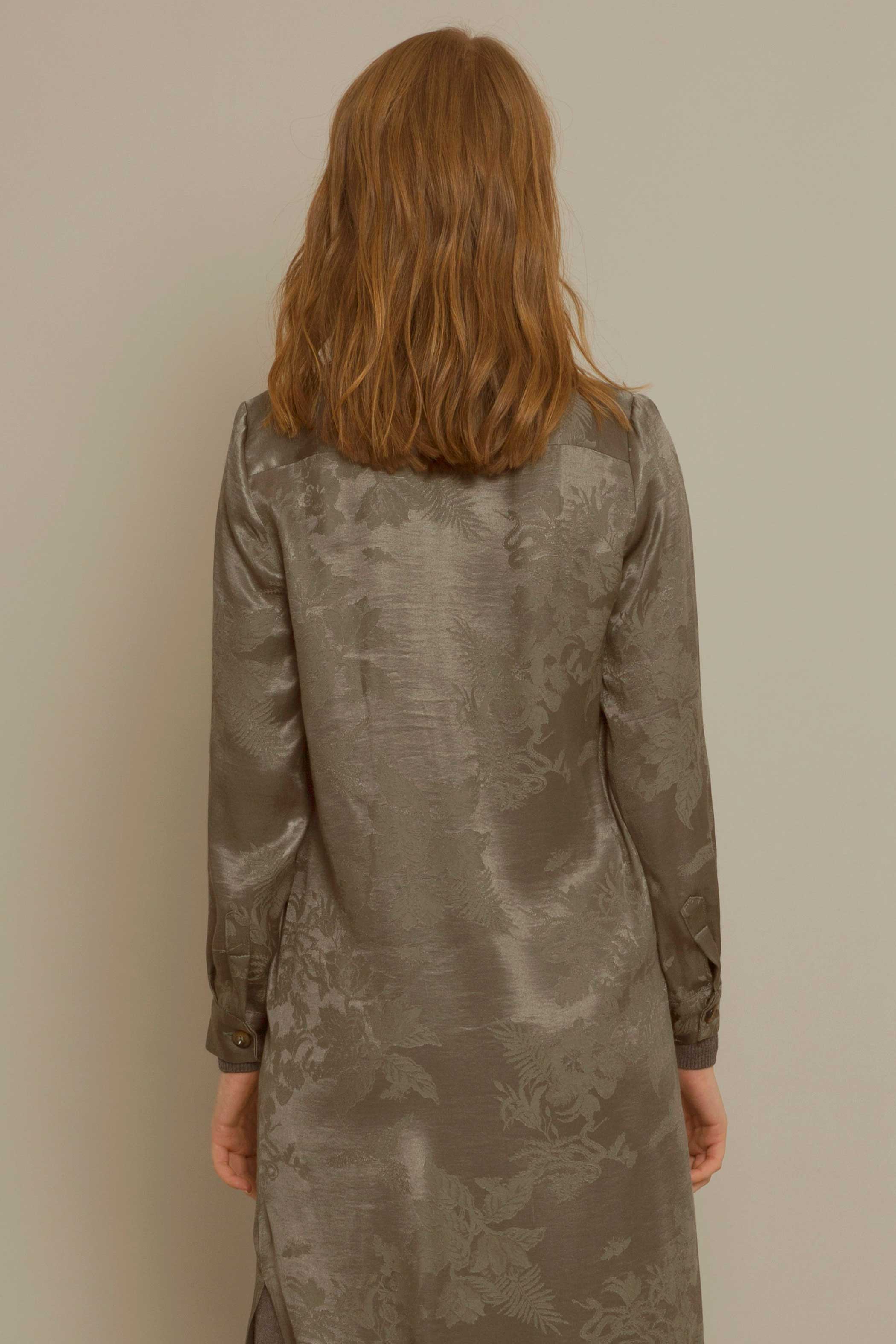 Manteau Robe jacquard VERT