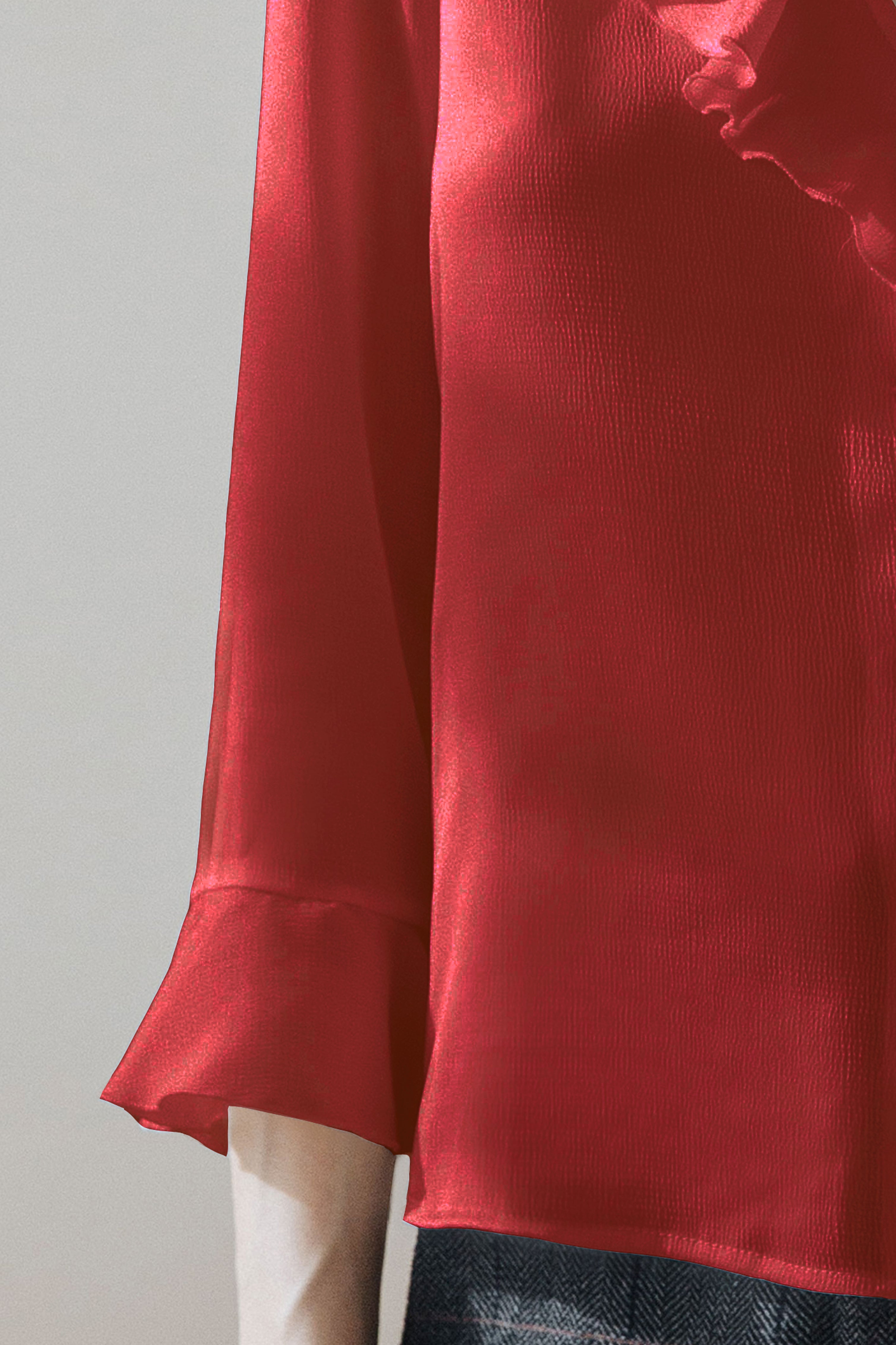 Blusa roja saten