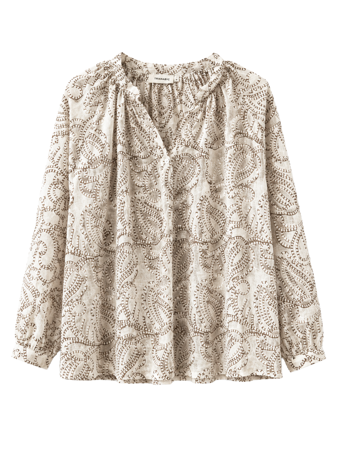 Blusa oca bordada crema