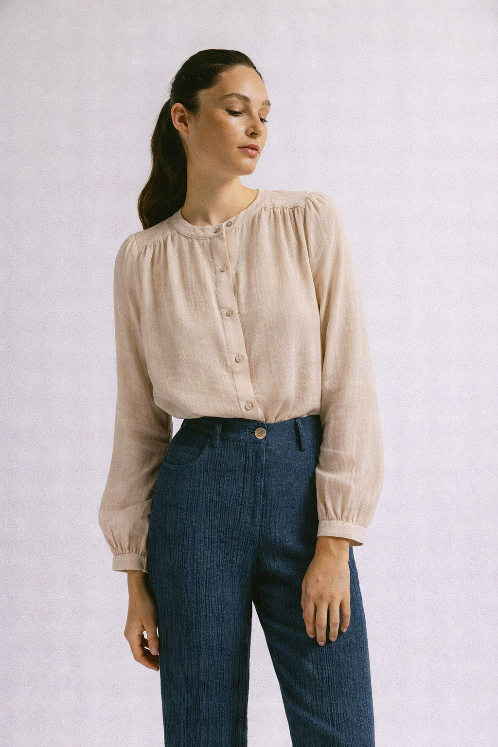 Blusa sidney rosa empolvado