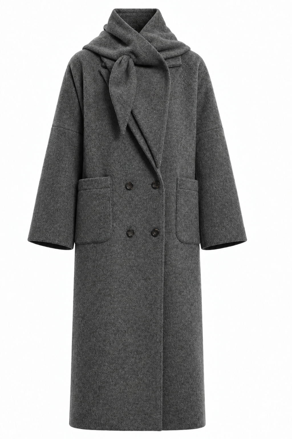 Abrigo Bergen gris de lana