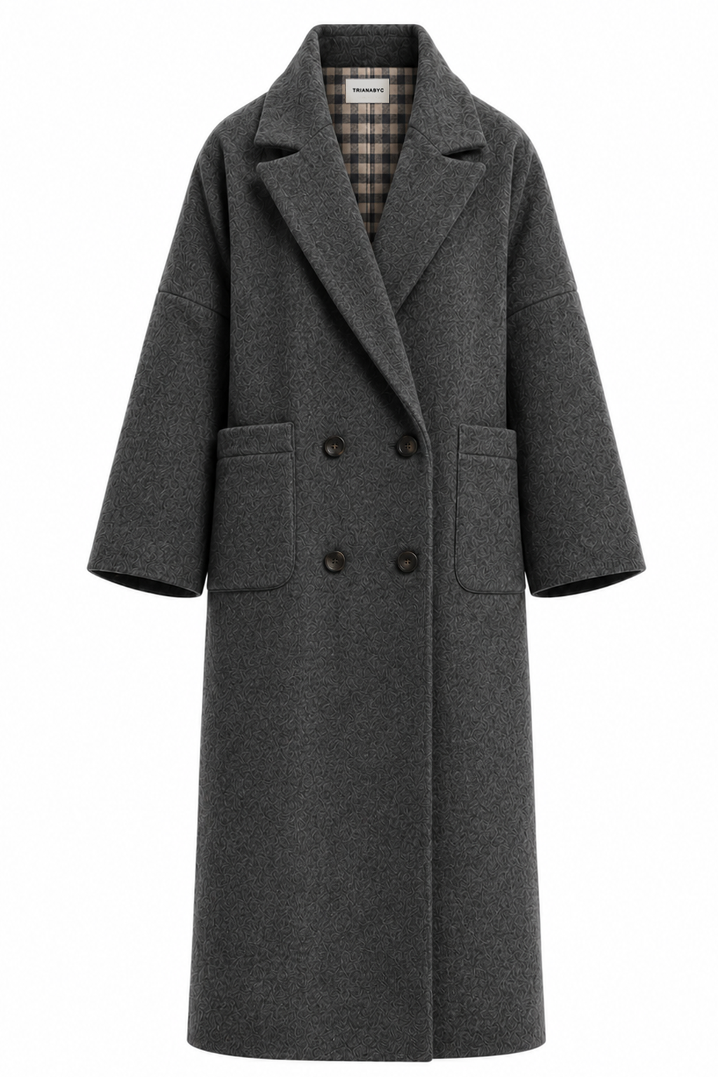 Abrigo Bergen gris de lana
