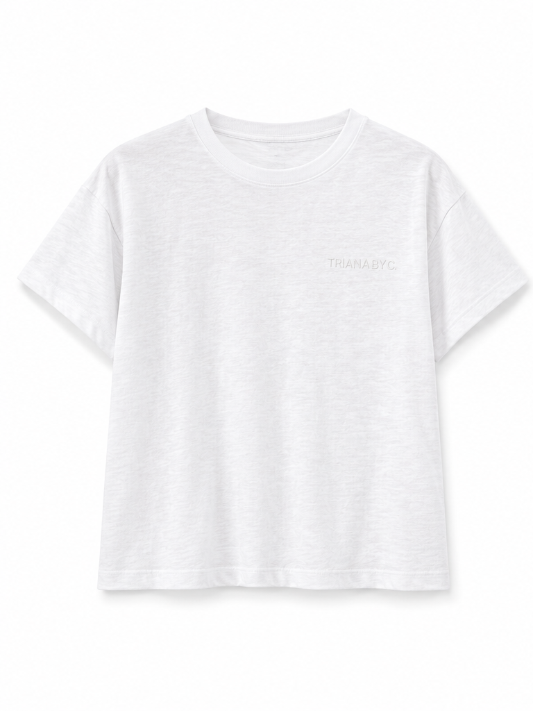 Camiseta blanca bordado TRIANABYC