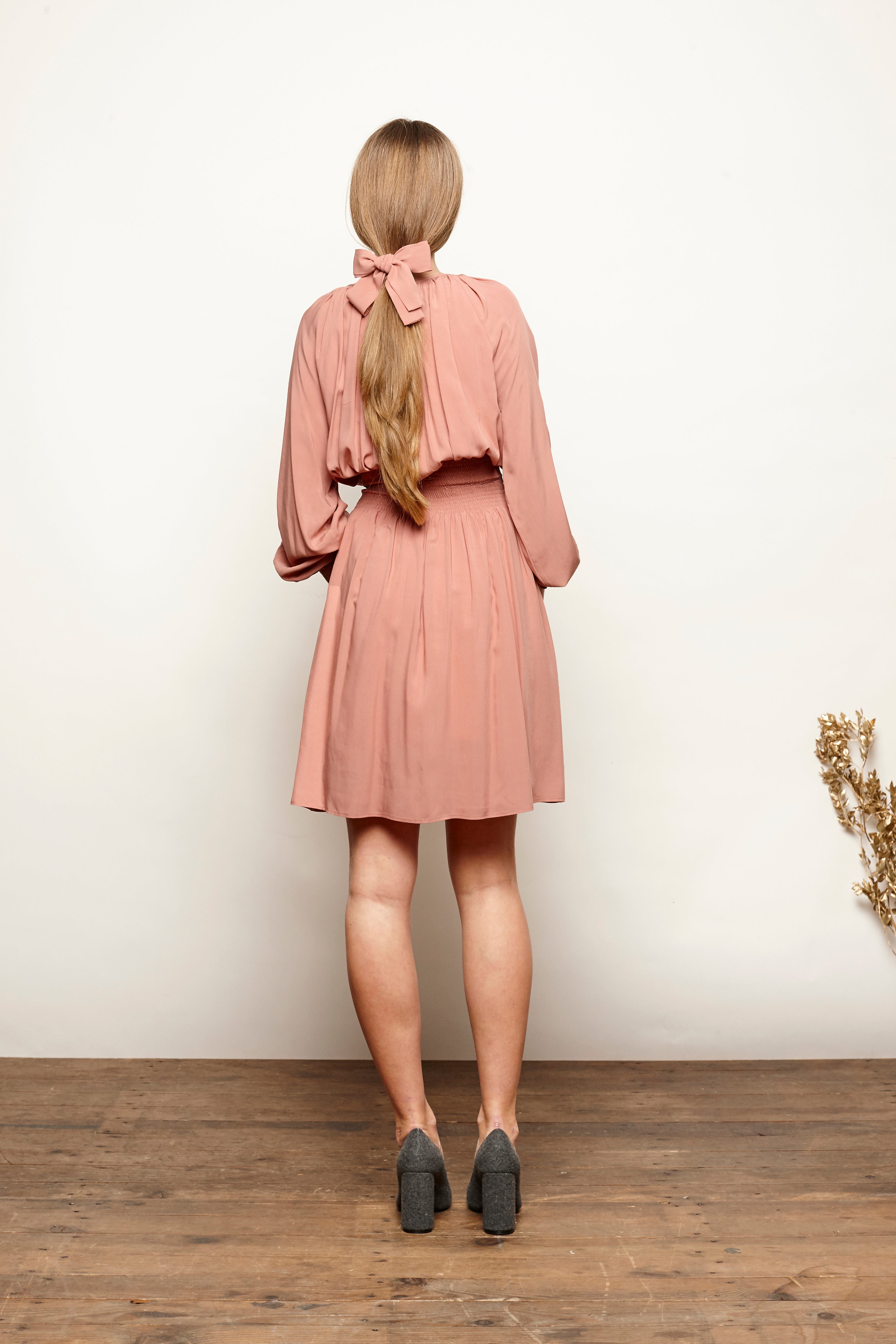 Pink gummed dress