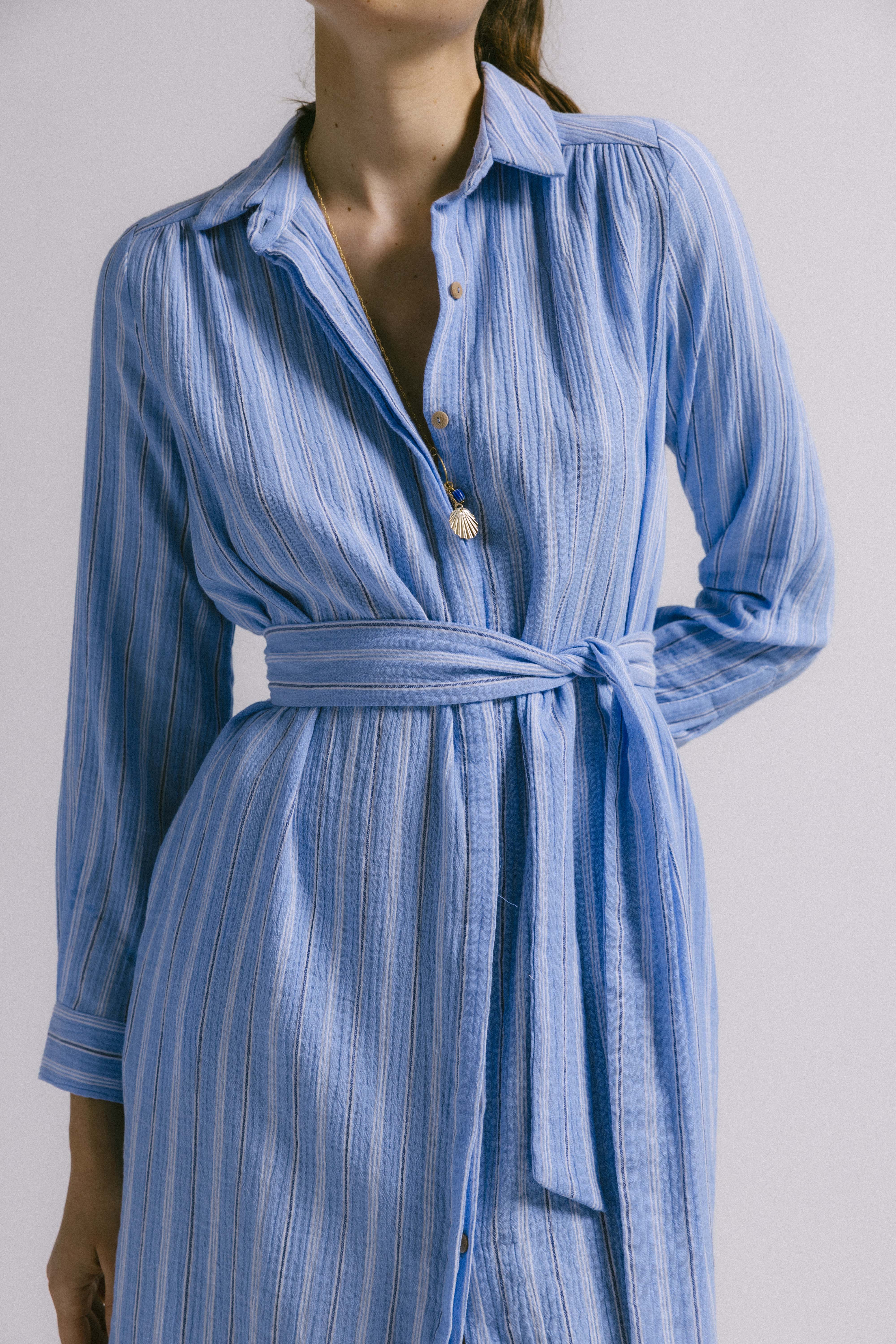 Vestido capira raya azul