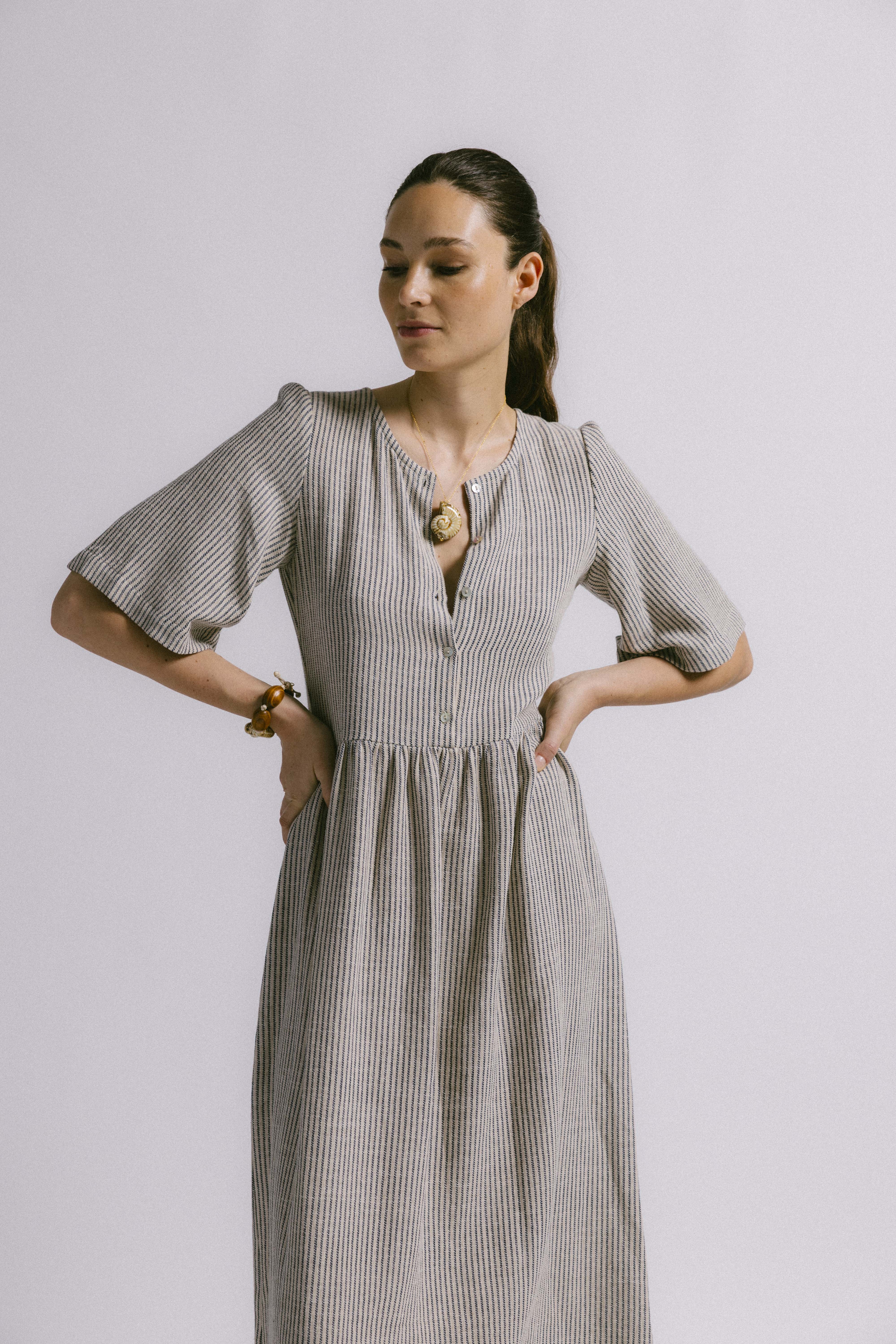 Vestido albury rustic rayas