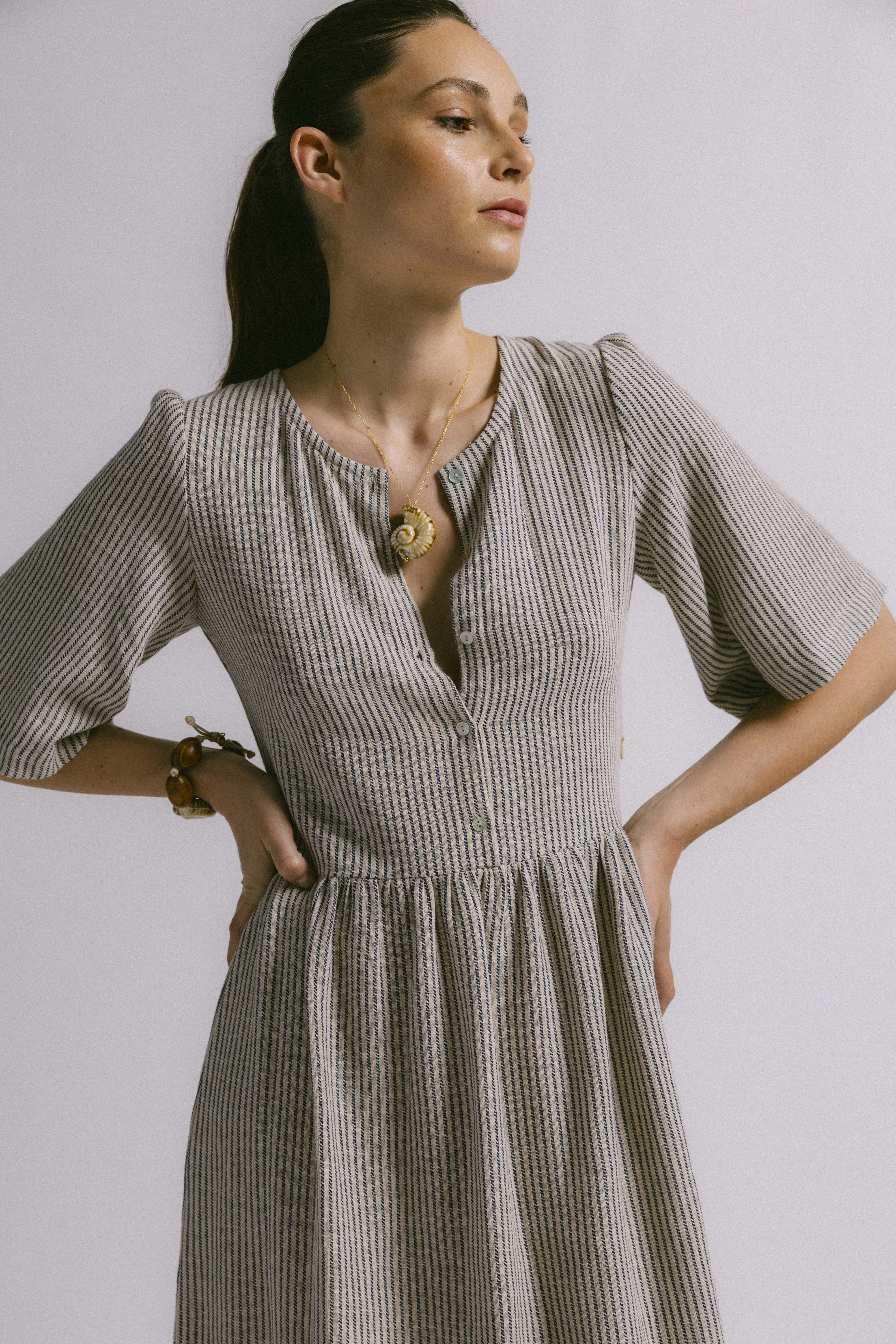 Vestido albury rustic rayas