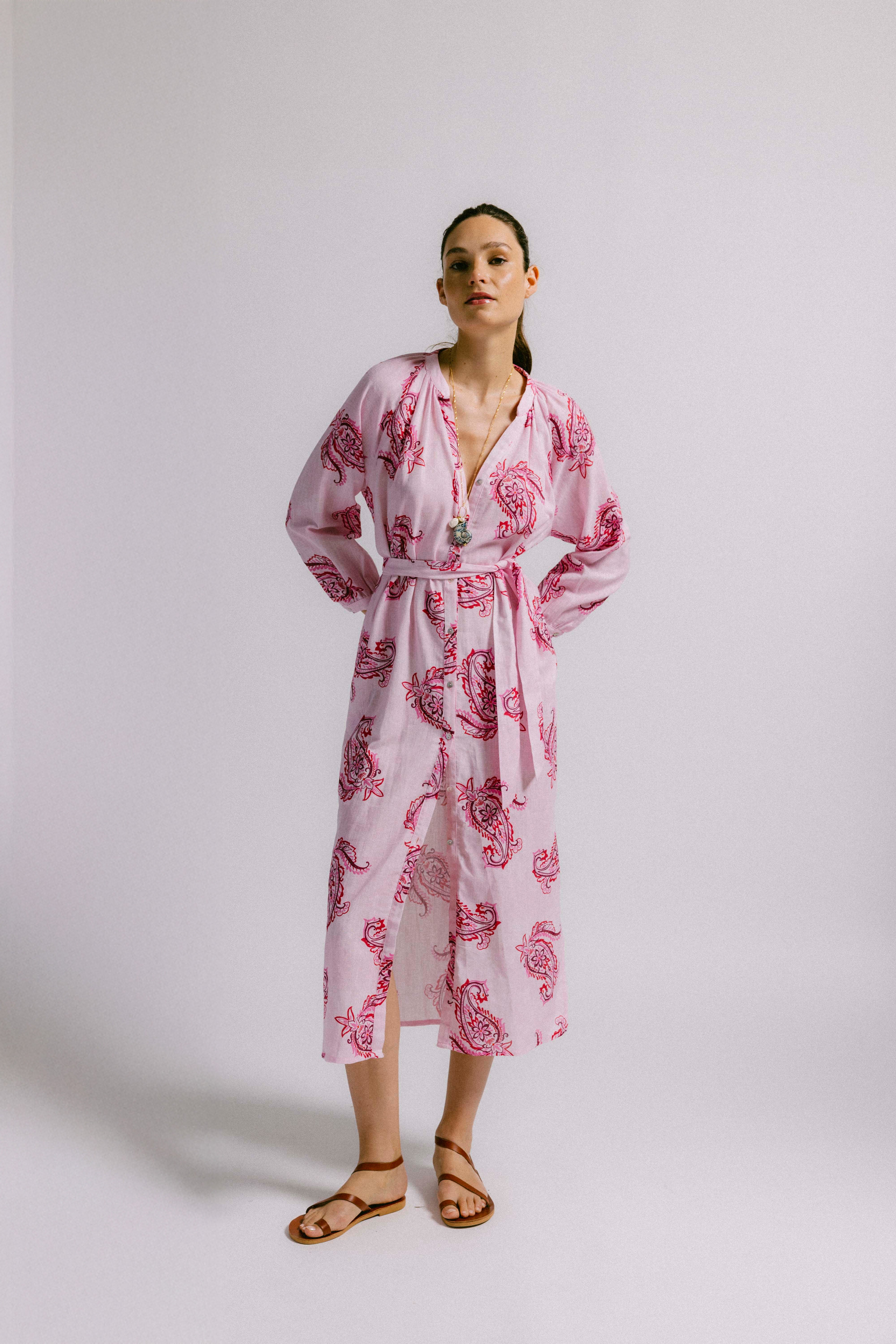 Vestido pato pasley rosa