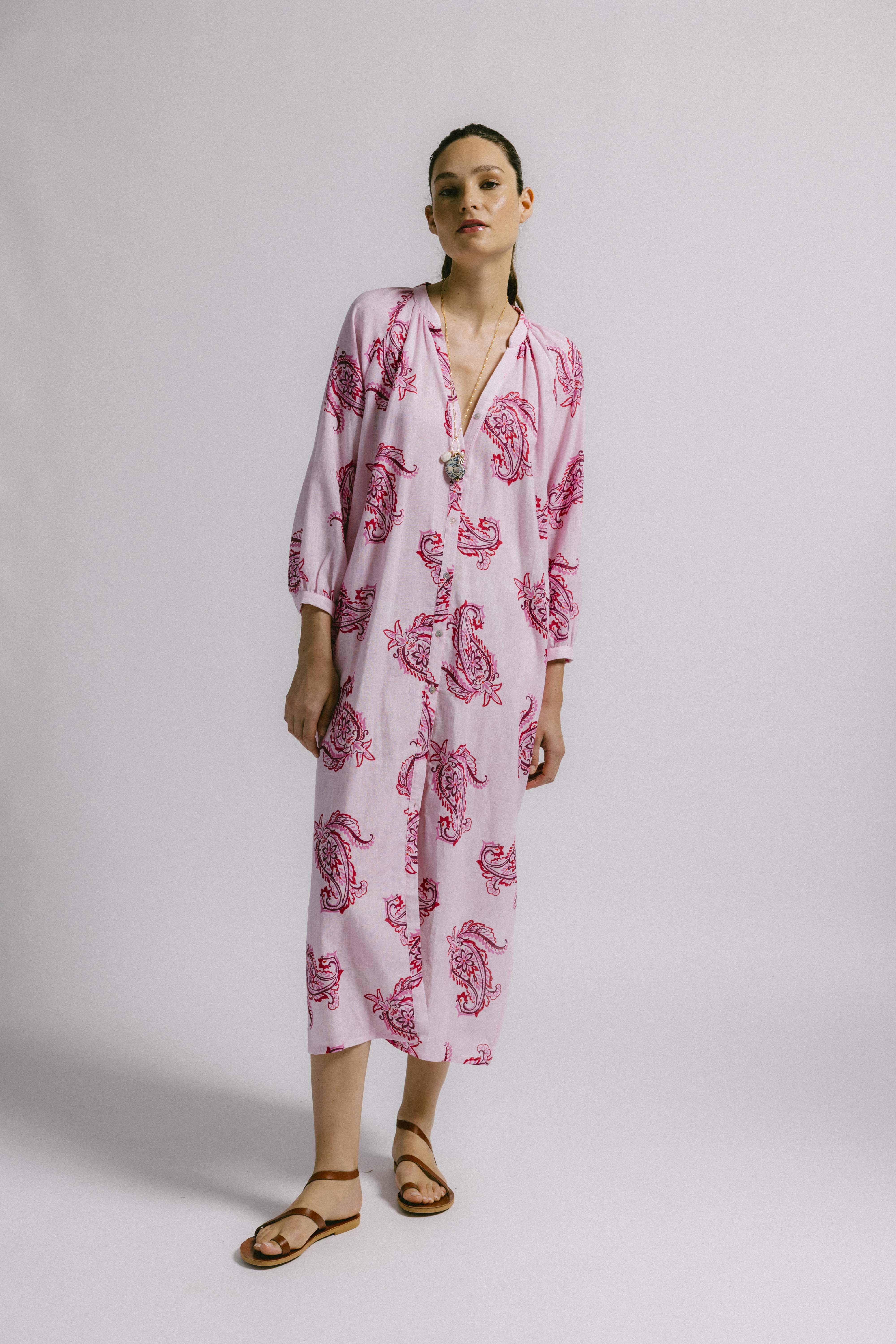 Vestido pato pasley rosa