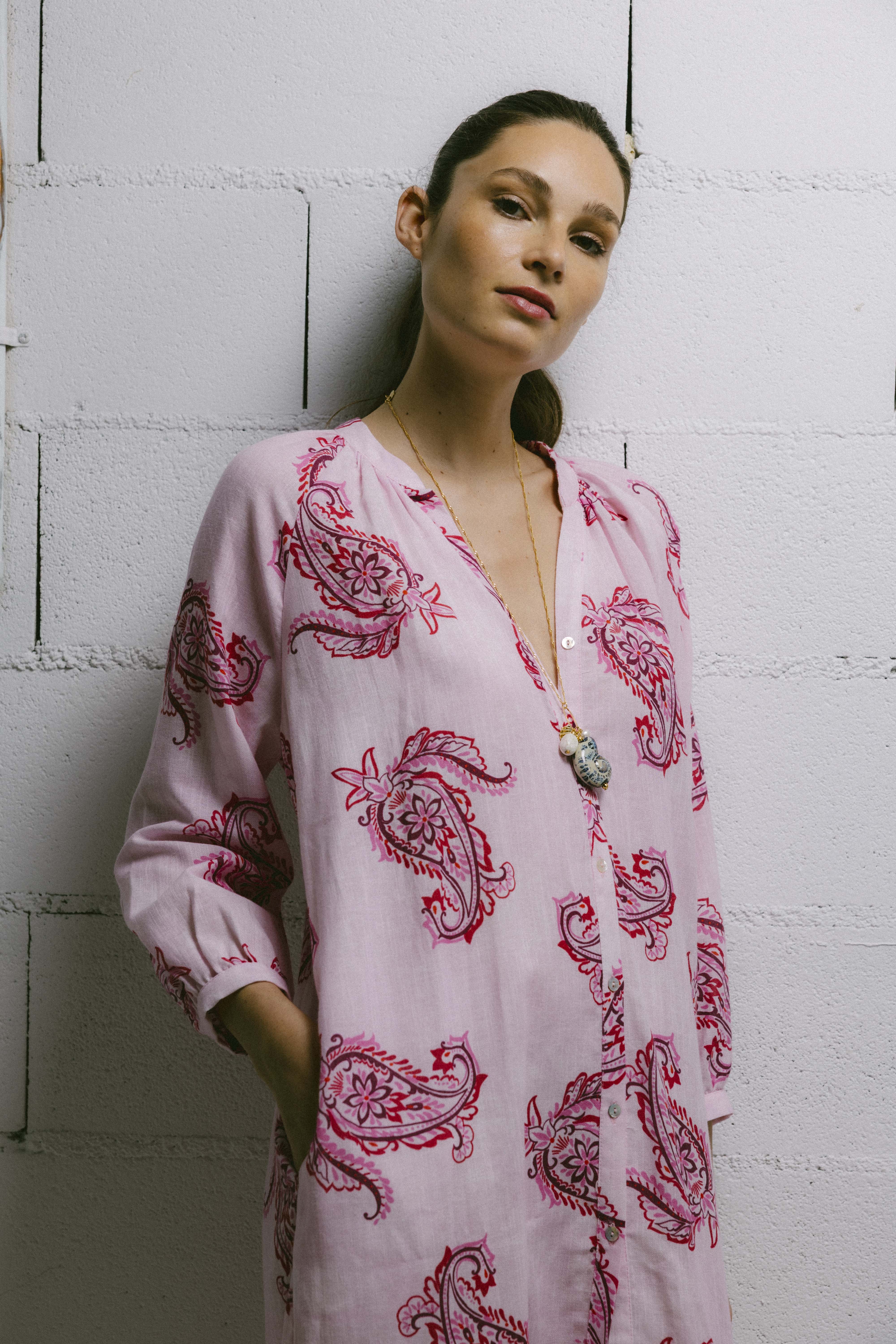 Vestido pato pasley rosa