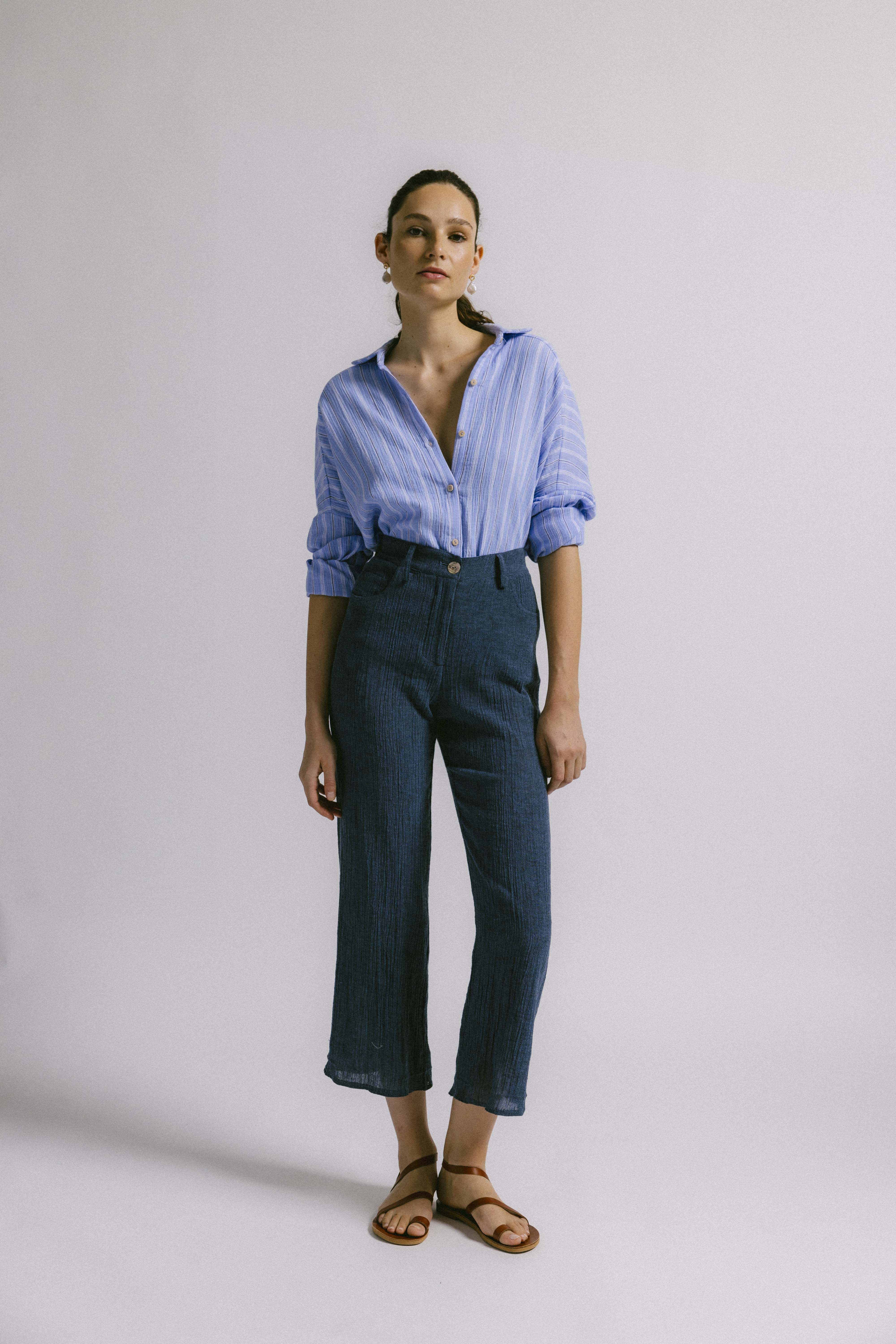 Blusa STAR rayas azul