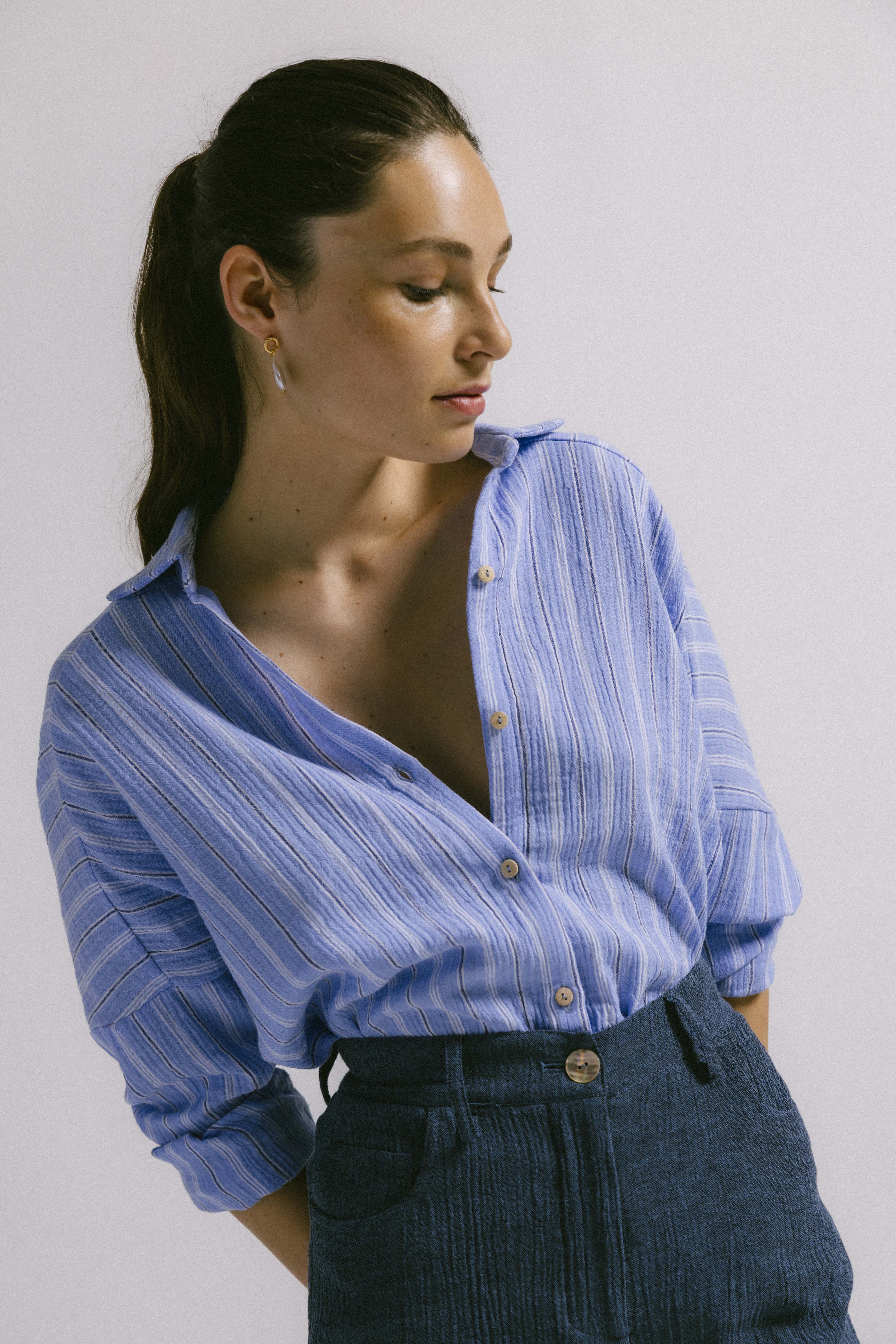 Blusa STAR rayas azul