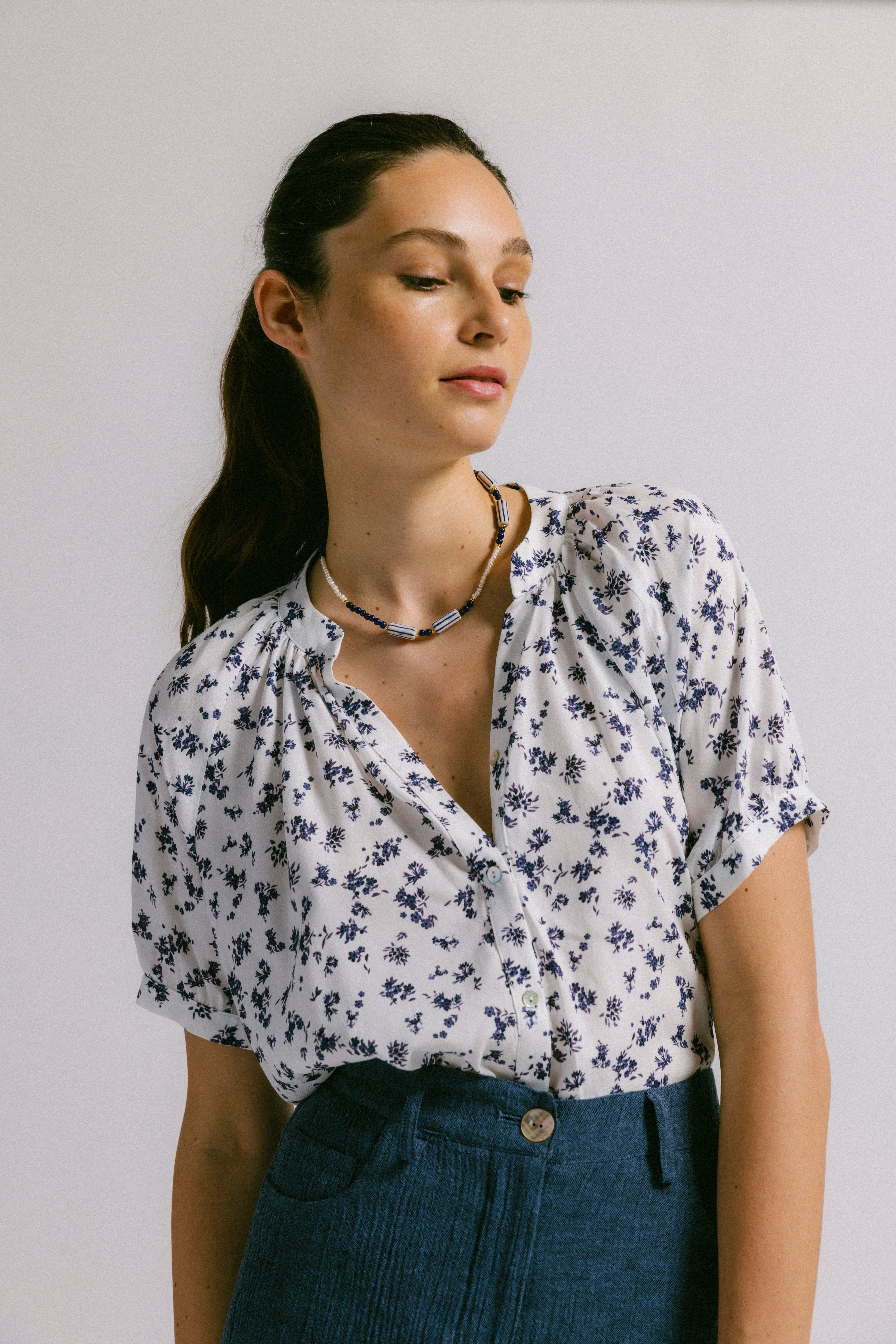 Blusa morera rama crudo