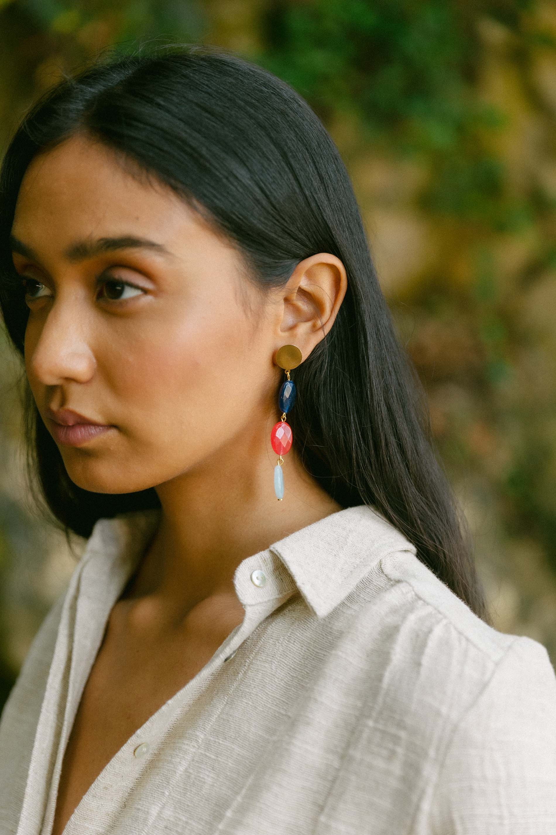 blue FAULT necklace