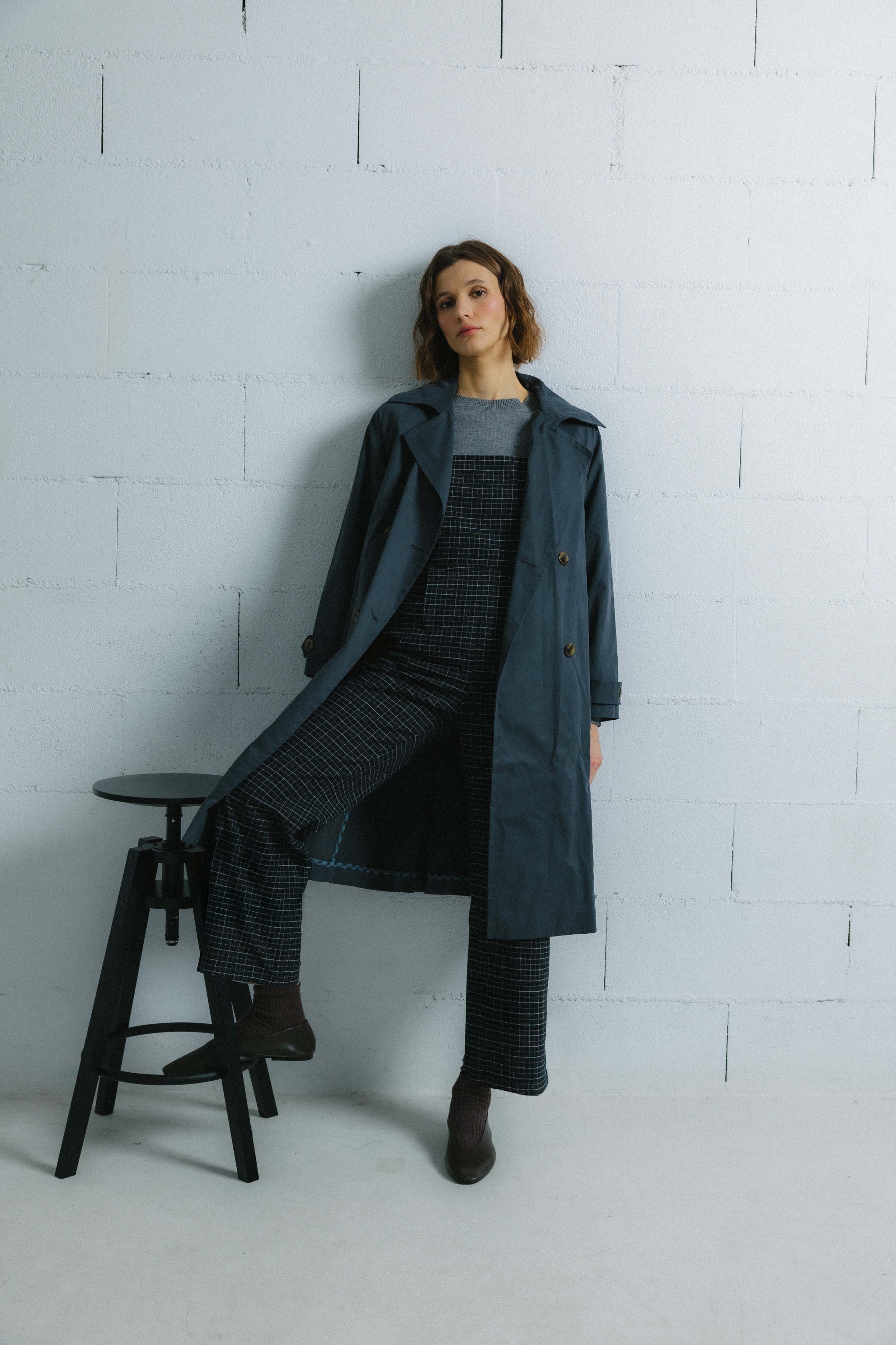 GABARDINA COP AZUL PETRÓLEO
