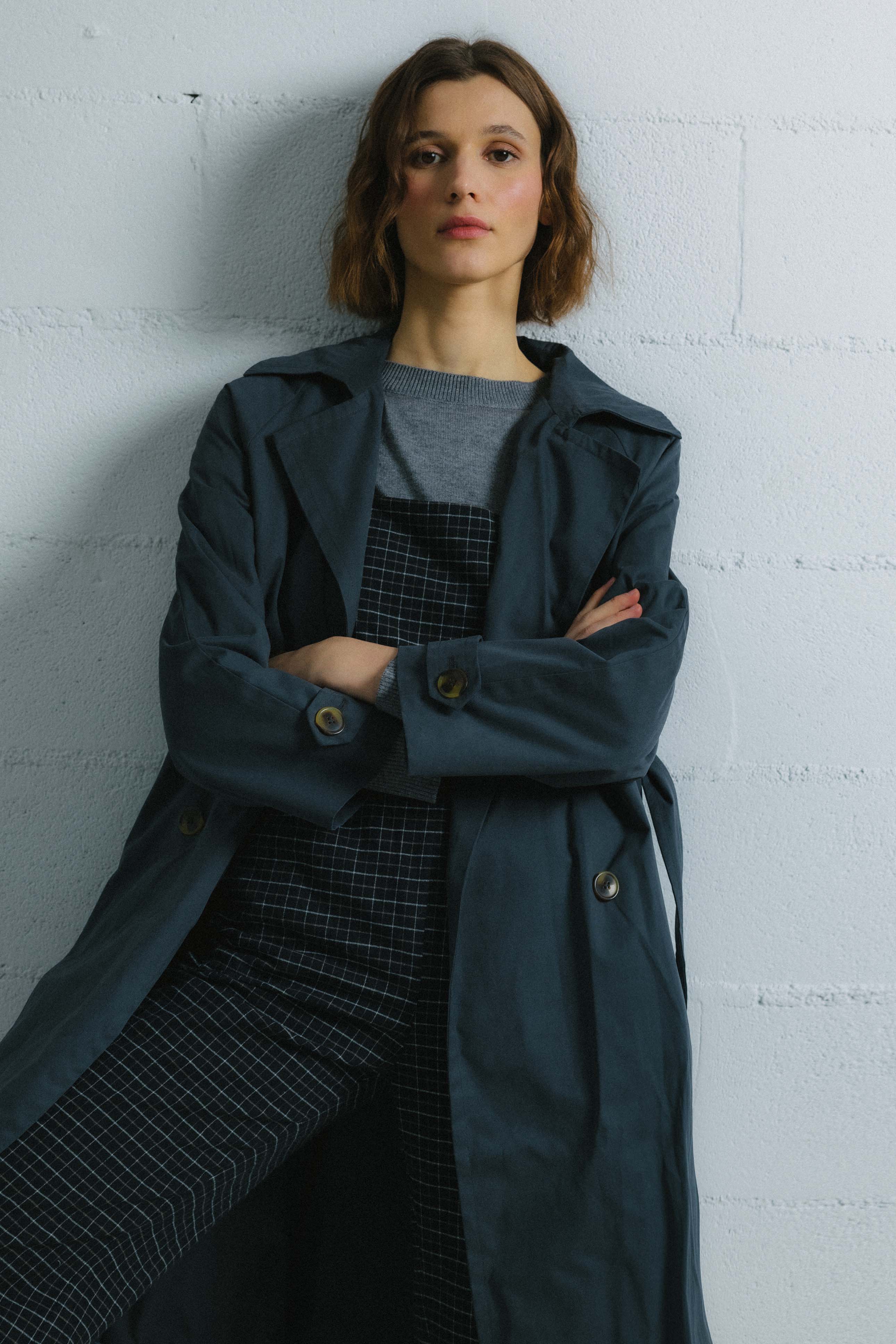 GABARDINA COP AZUL PETRÓLEO