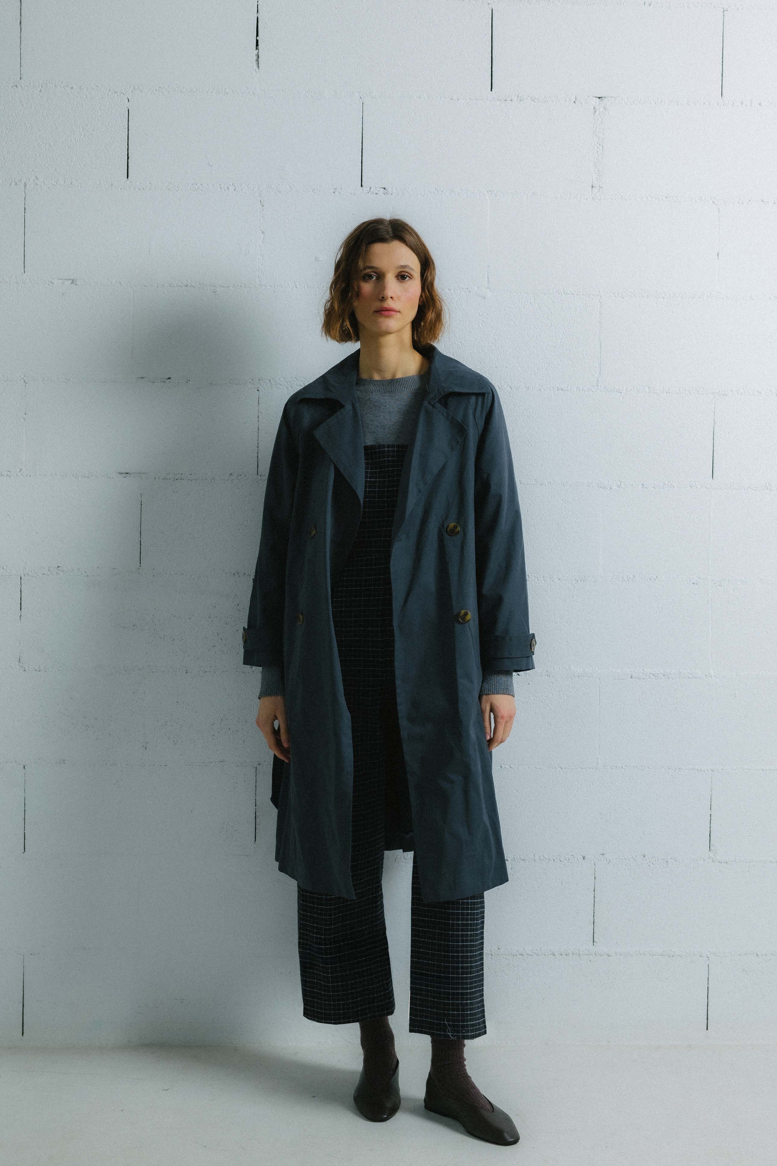 GABARDINA COP AZUL PETRÓLEO