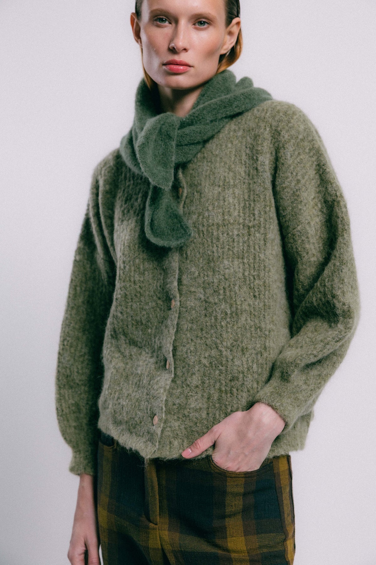 Chaqueta manteca verde